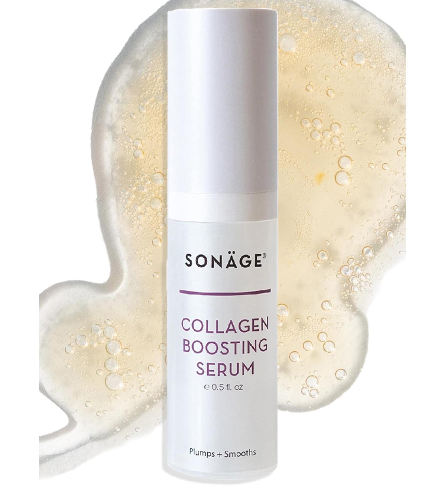 Sonage Collagen Boosting Serum - Vegan Anti-Aging Face Serum for Plumper Skin Reduced Pores & Wrinkles | Shop Internationally - Buy Online on GoSupps.com