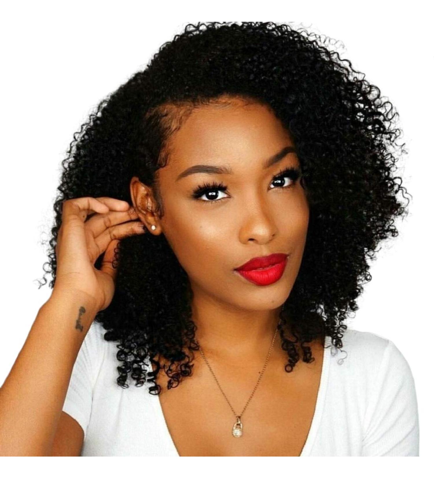 18 BLY 7A Mongolian Afro Kinky Curly Human Hair Weave for African American Women - Unprocessed, Natural Black - Buy Online on GoSupps.com