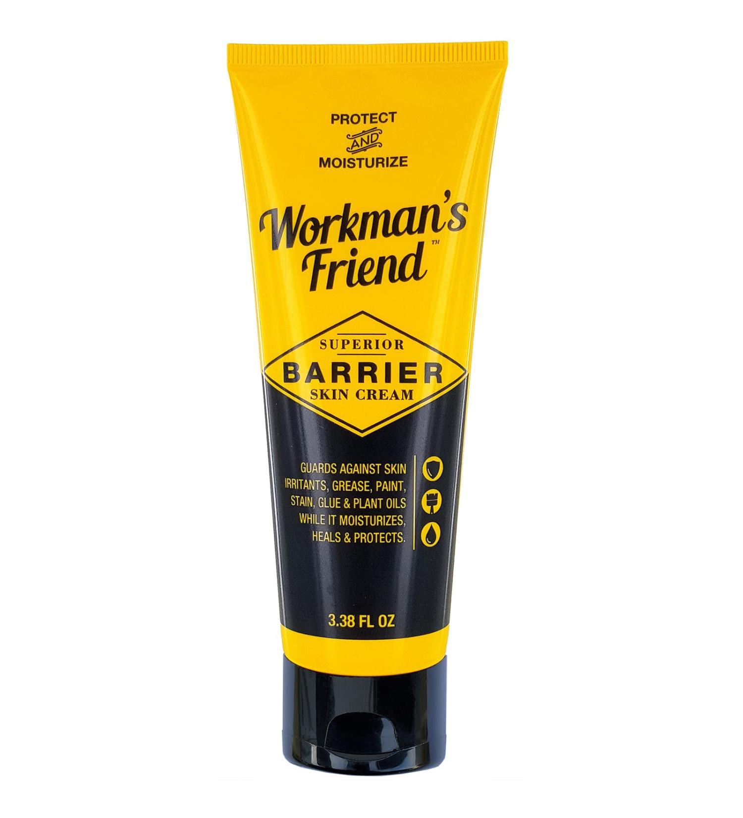 Workman's Friend Barrier Skin Cream - Moisturizing and Healing Formula for Dry Cracked Skin - 3.38 oz Unscented - Protects Against Harsh Chemicals - Buy Online on GoSupps.com