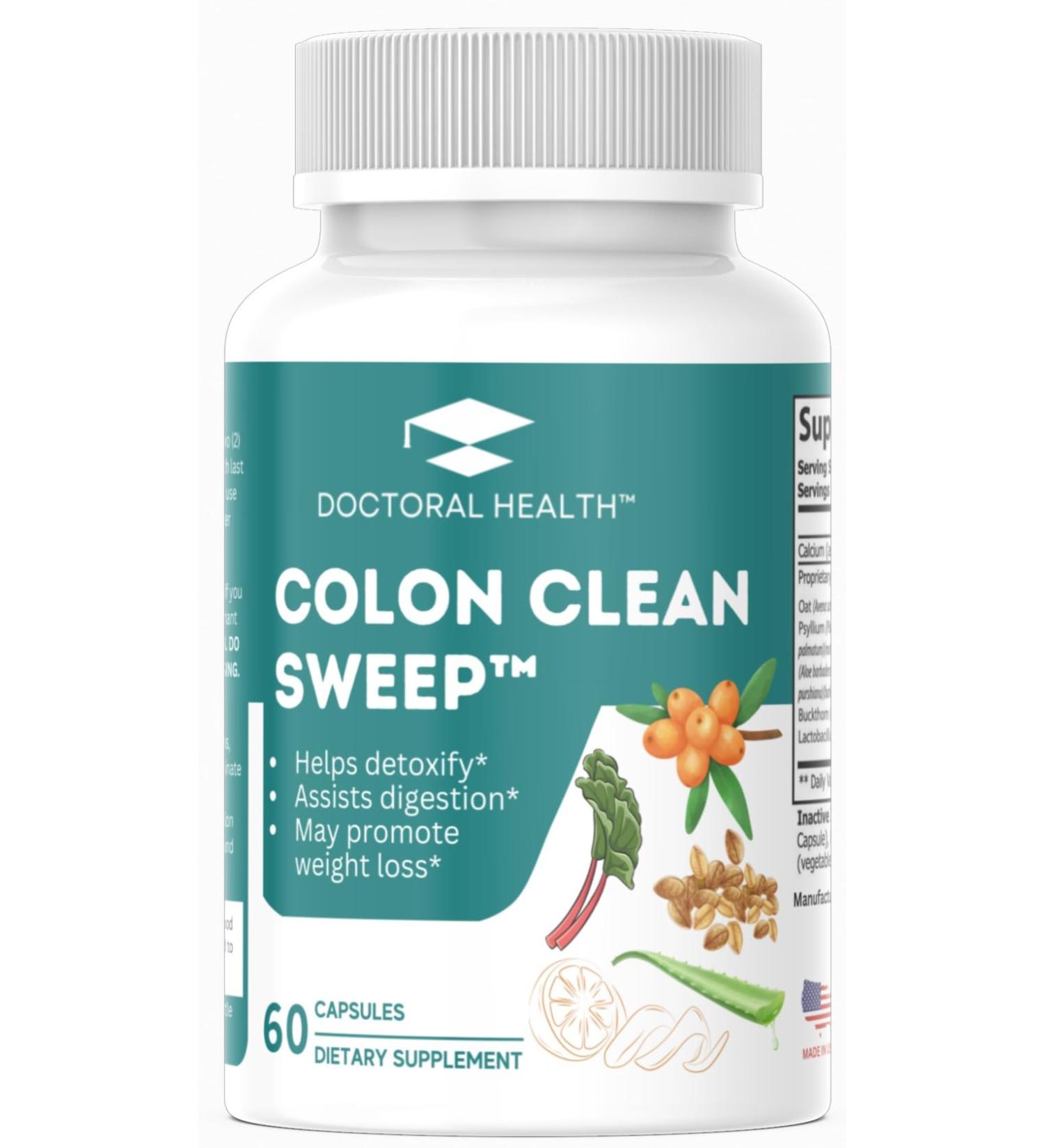 Buy Colon Clean Sweep - 60 Vegan Capsules | Natural Gluten-Free Detox Supplement - Buy Online on GoSupps.com