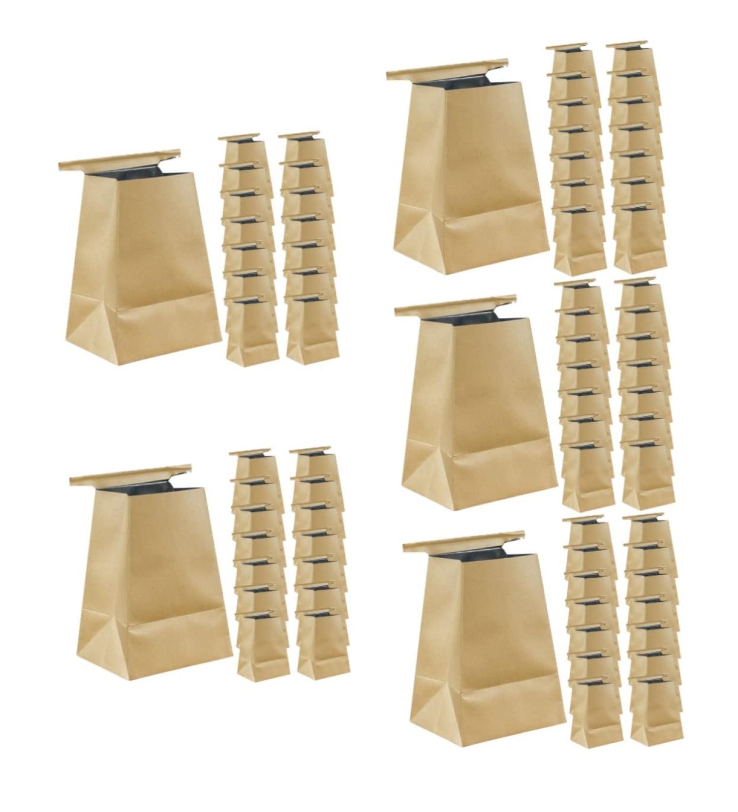 Healvian Kraft Paper Bags 75 Pcs Vomit Bag Travel Light Brown Kraft Paper Mini Trash Bags - Buy Online on GoSupps.com