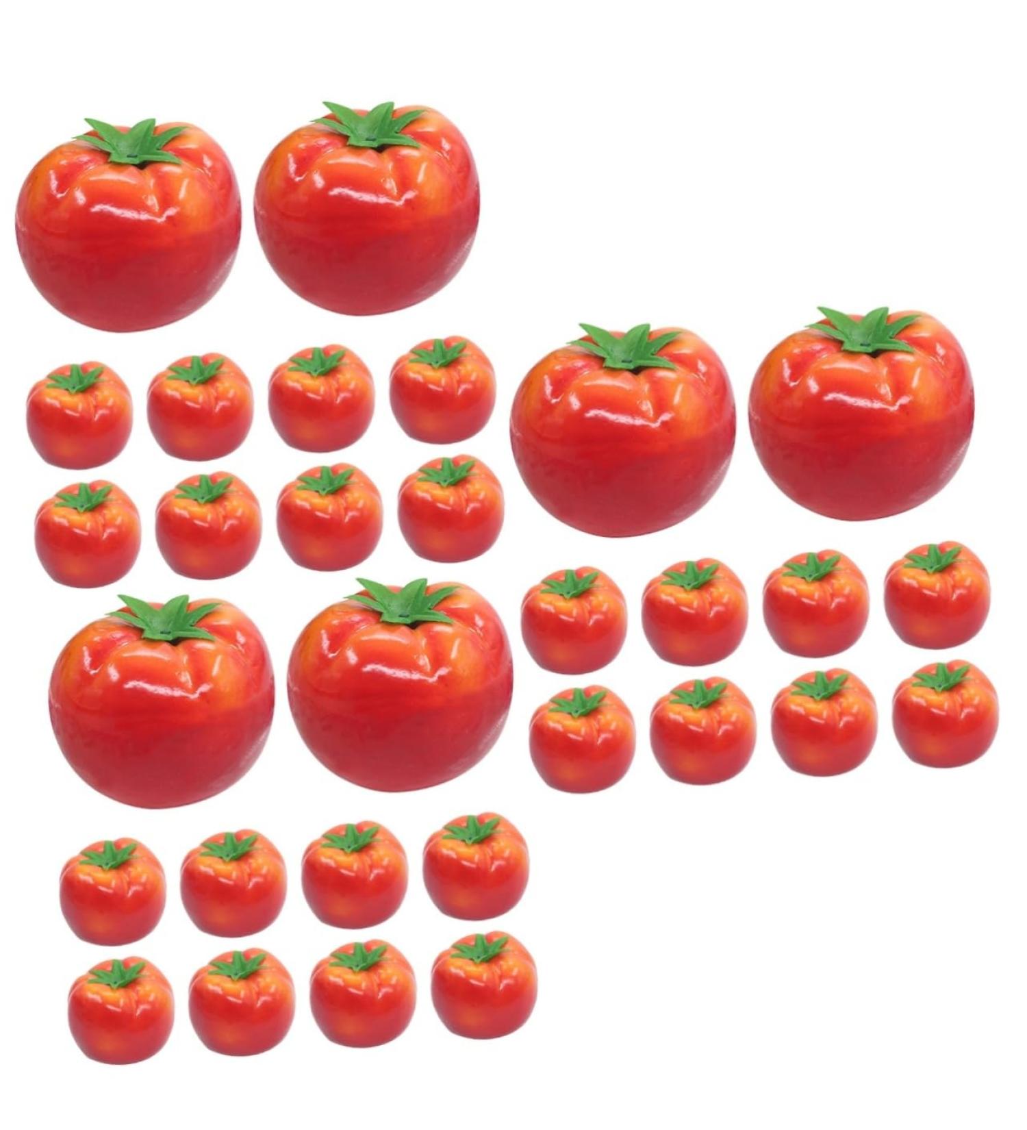 Zerodeko 30 Pcs Imitation Tomato Realistic Vegetable Model Simulated Tomato Model Fake Grapes Home Decoration Photo Prop Faux Plants Tomato Fake Fruit Red Foam Cherry Tomatoes - Buy Online on GoSupps.com