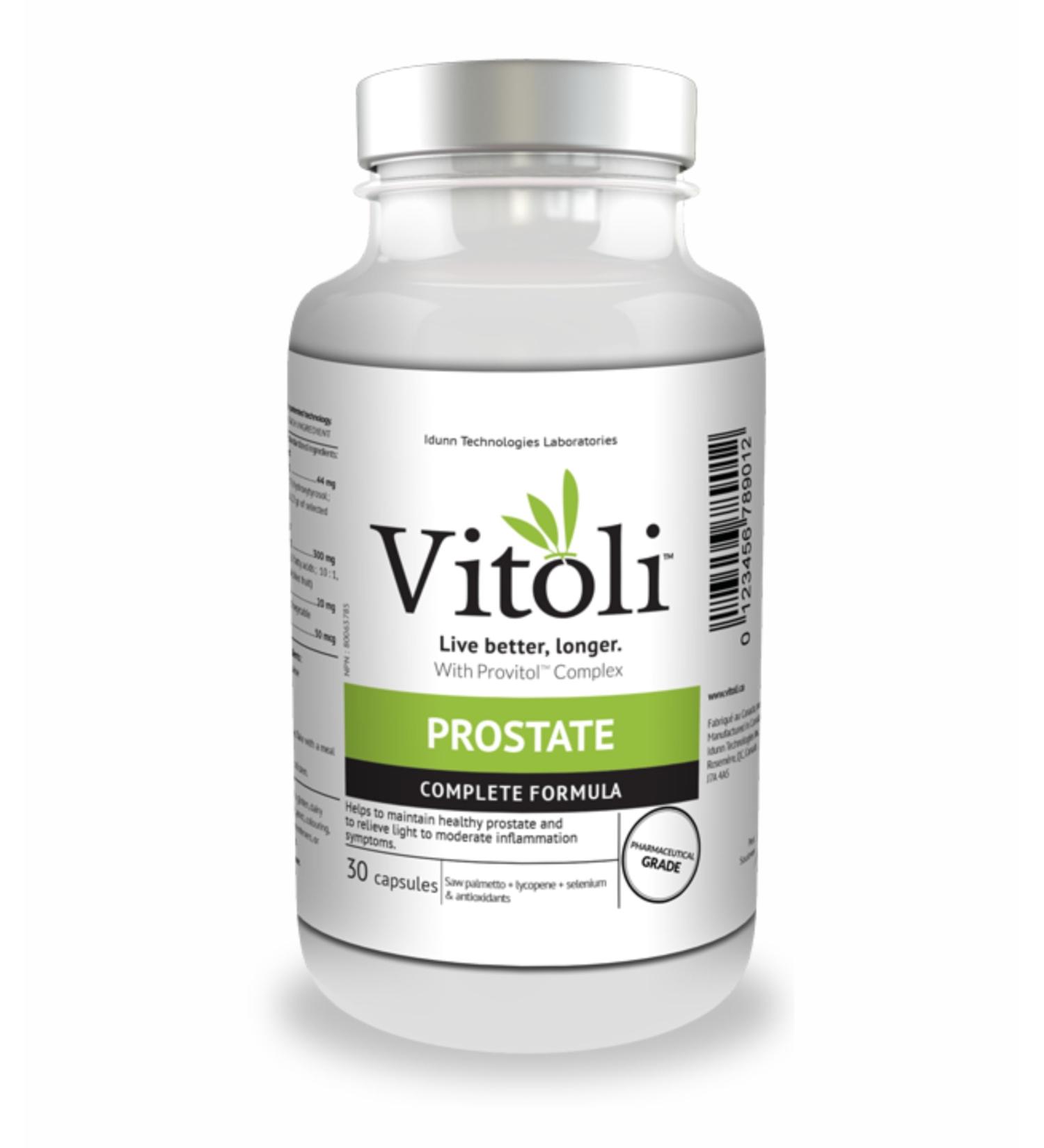 Vitoli - Prostate - healh for Men 30 Capsules - Helps to support prostate health and reduce symptoms of inflammation - Formulated & Made in Canada - Buy Online on GoSupps.com
