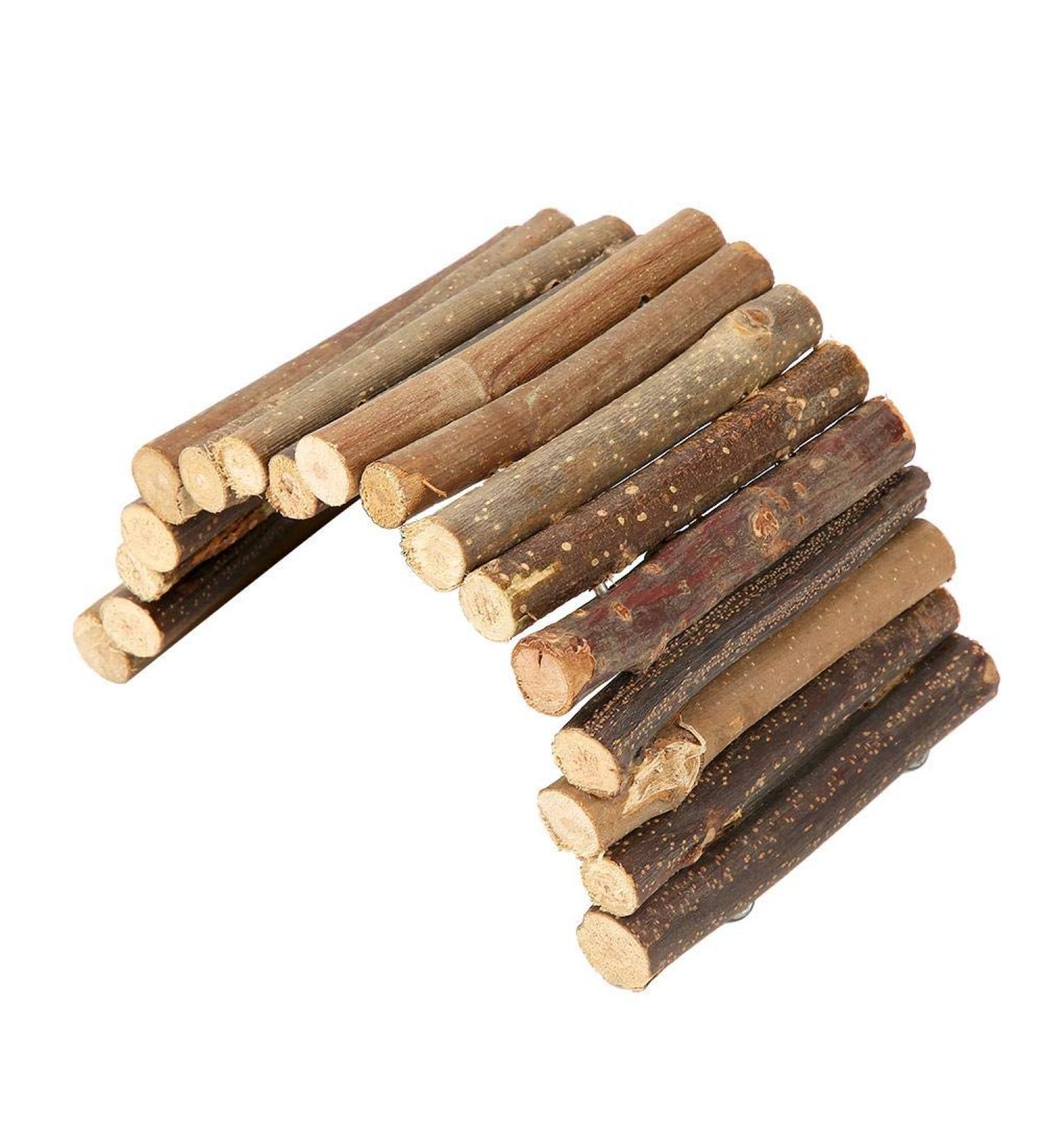 Duokon Hamster Wood Bridge - Small Pet Accessories Wooden Hanging Ladder for Hamsters Mice & Rats - Ideal Cage Decoration & Toys - Buy Online on GoSupps.com