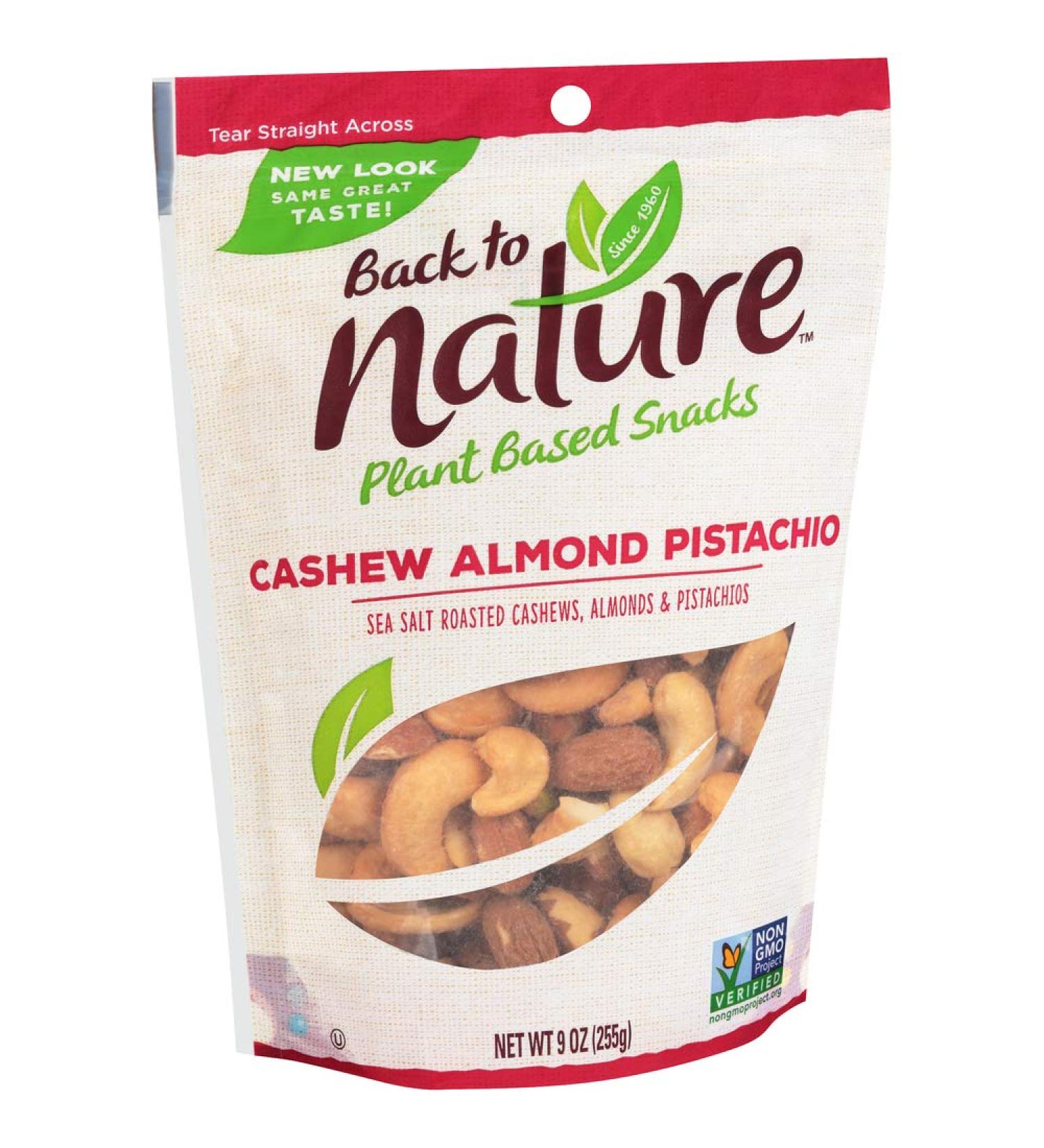 Back To Nature Non-GMO Trail Mix - Cashew, Almond & Pistachio Blend (9oz) - Buy Online on GoSupps.com