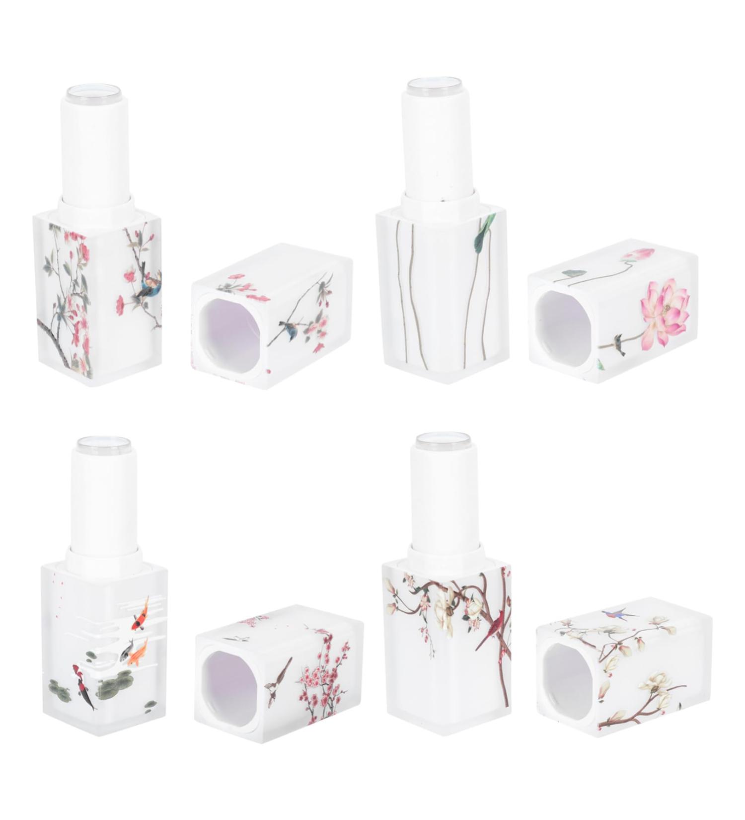 VICASKY Lot de 4 Tubes Rouge L vres l gants et D licats Format Mini Compact Mat riau Solide tanches pour Maquillage et Voyage Contenant Cosm tique Fait Maison Blanc - Buy Online on GoSupps.com