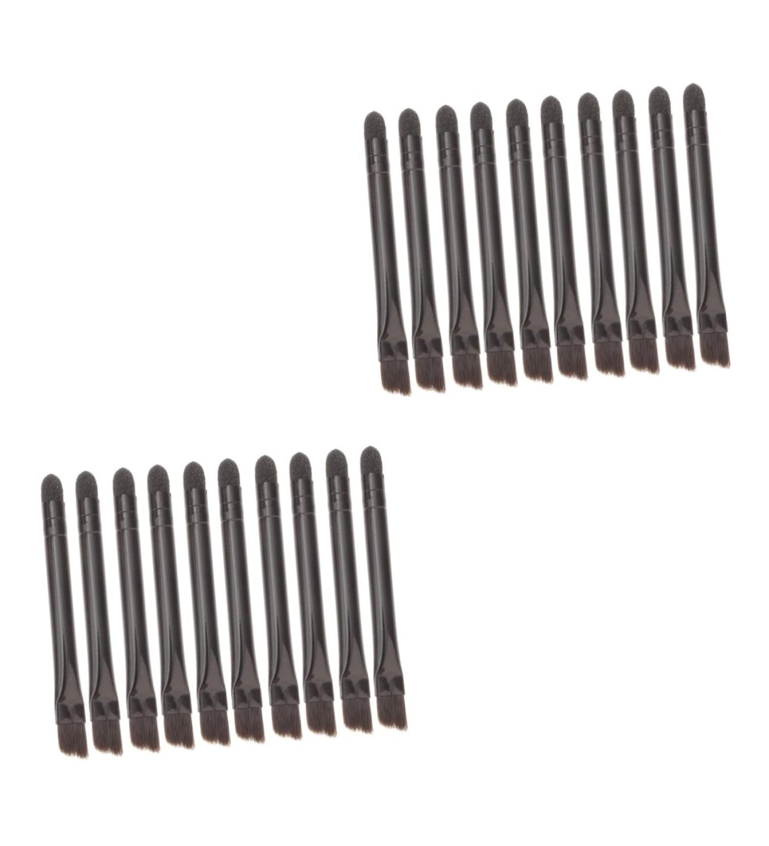 Healeved 20 Pcs Eye Shadow Brush Makeup Brush Kit Dual Sides Eye Shadow Sponge Cosmetic Brush Nylon Black 5.8X0.7X0.5CMx2pcs Blackx2pcs - Buy Online on GoSupps.com
