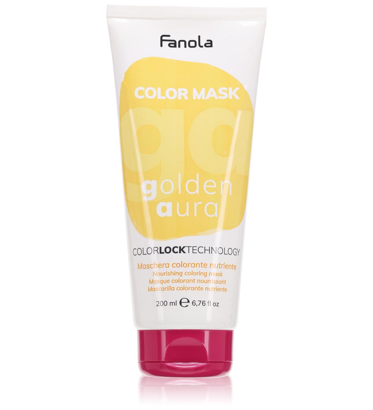 Fanola Nourishing Colour Mask Nourishing and Conditioning Pigmented Hair Mask to Intensify Color and Temporarily Dye Hair for Natural Coloured and Bleached Hair Golden Aura Shade 200ml - Buy Online on GoSupps.com