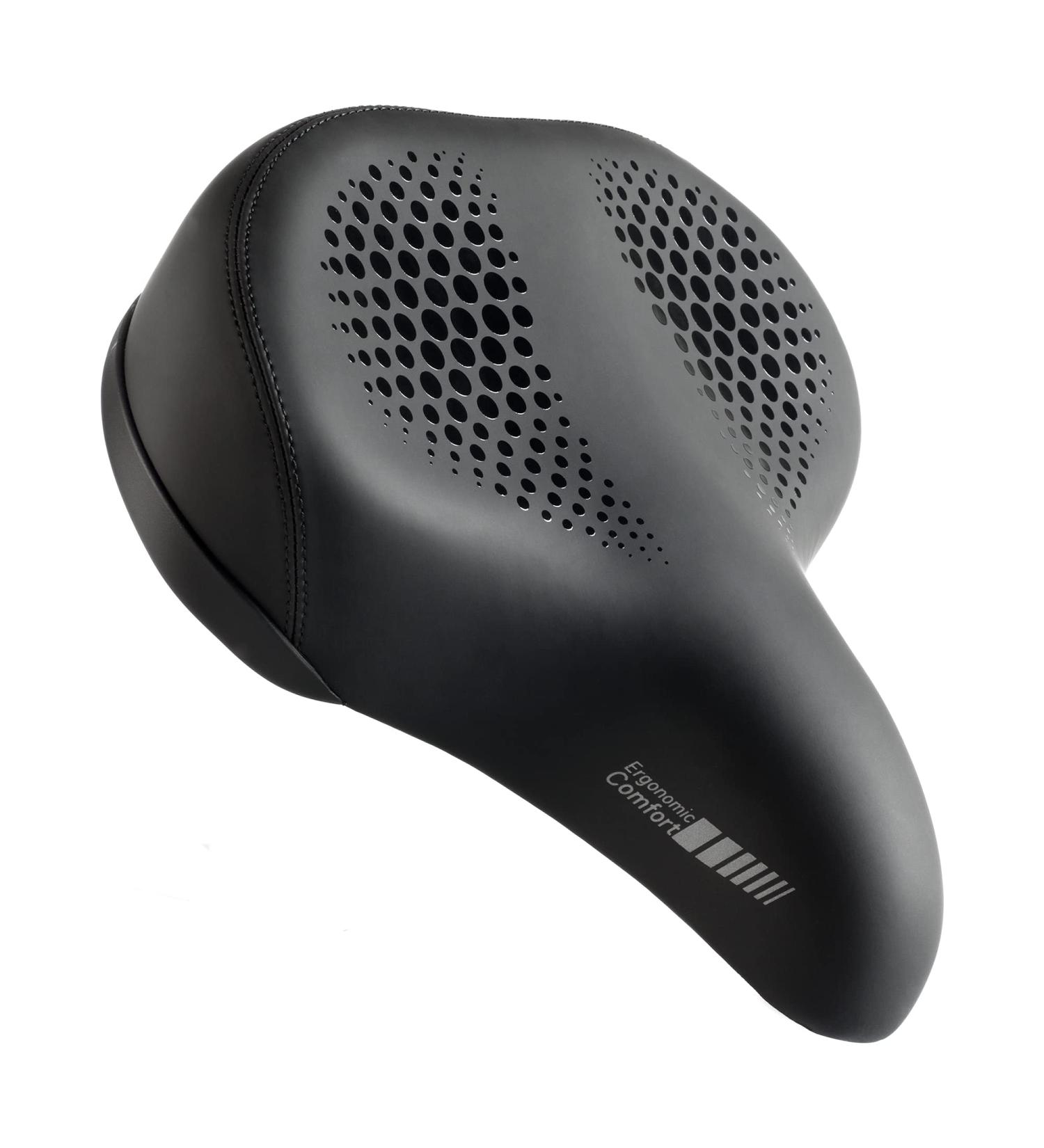 Delta Cycle Memory Foam Padded Bike Seat with Dual Shock Suspension - Universal Fit Cruiser Saddle with Grab Handle for Comfortable Ride - Buy Online on GoSupps.com