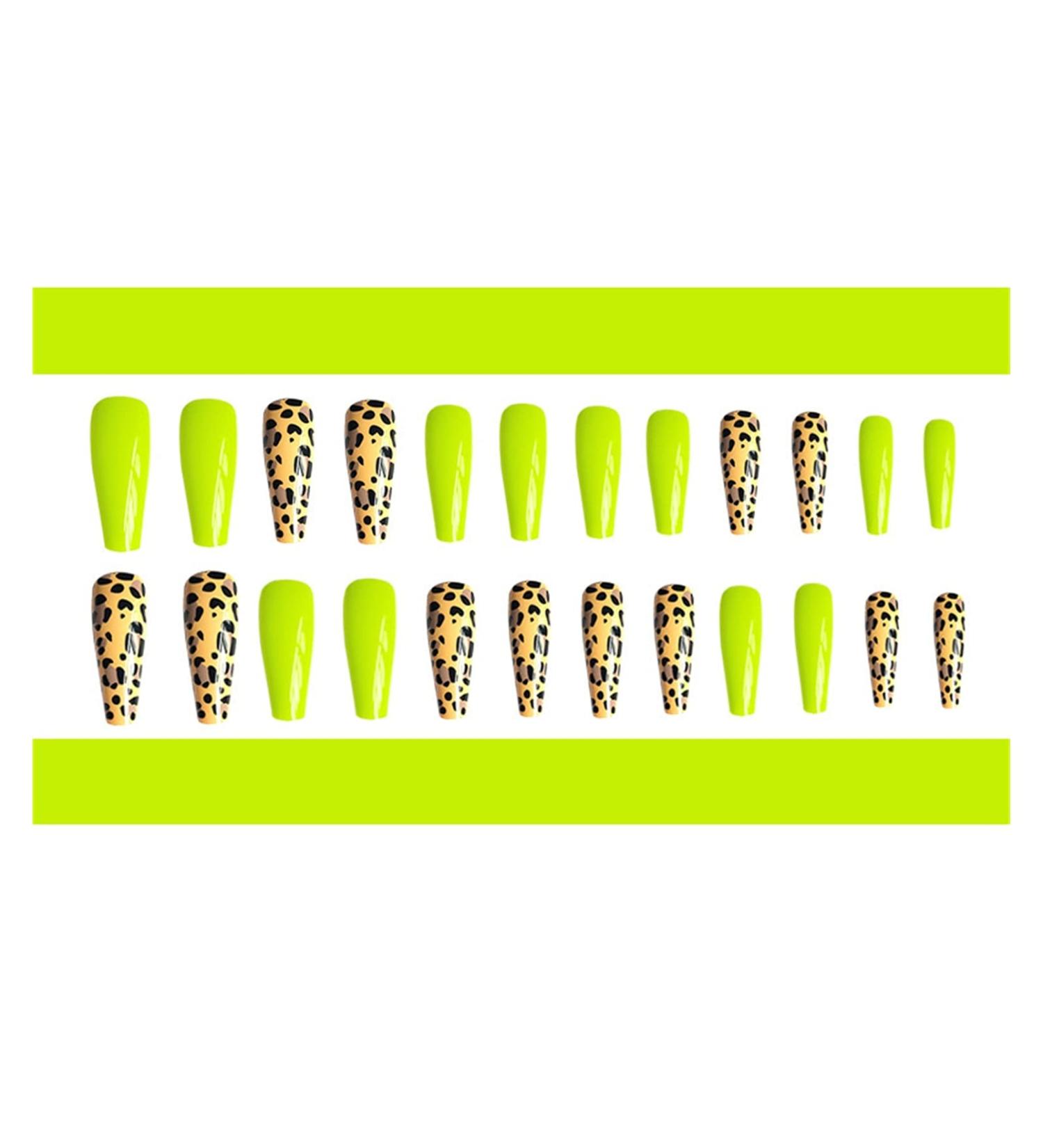 Chtom Long-headed head pointed water drop fake fingernails (Color : Blue)