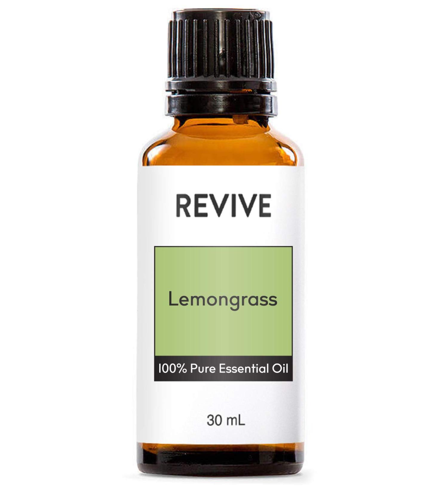 Lemongrass Essential Oil 30mL by REVIVEEO - 100% Pure Therapeutic Grade for Diffusers Aromatherapy Massage & Skin Care - International Shipping Available - Buy Online on GoSupps.com