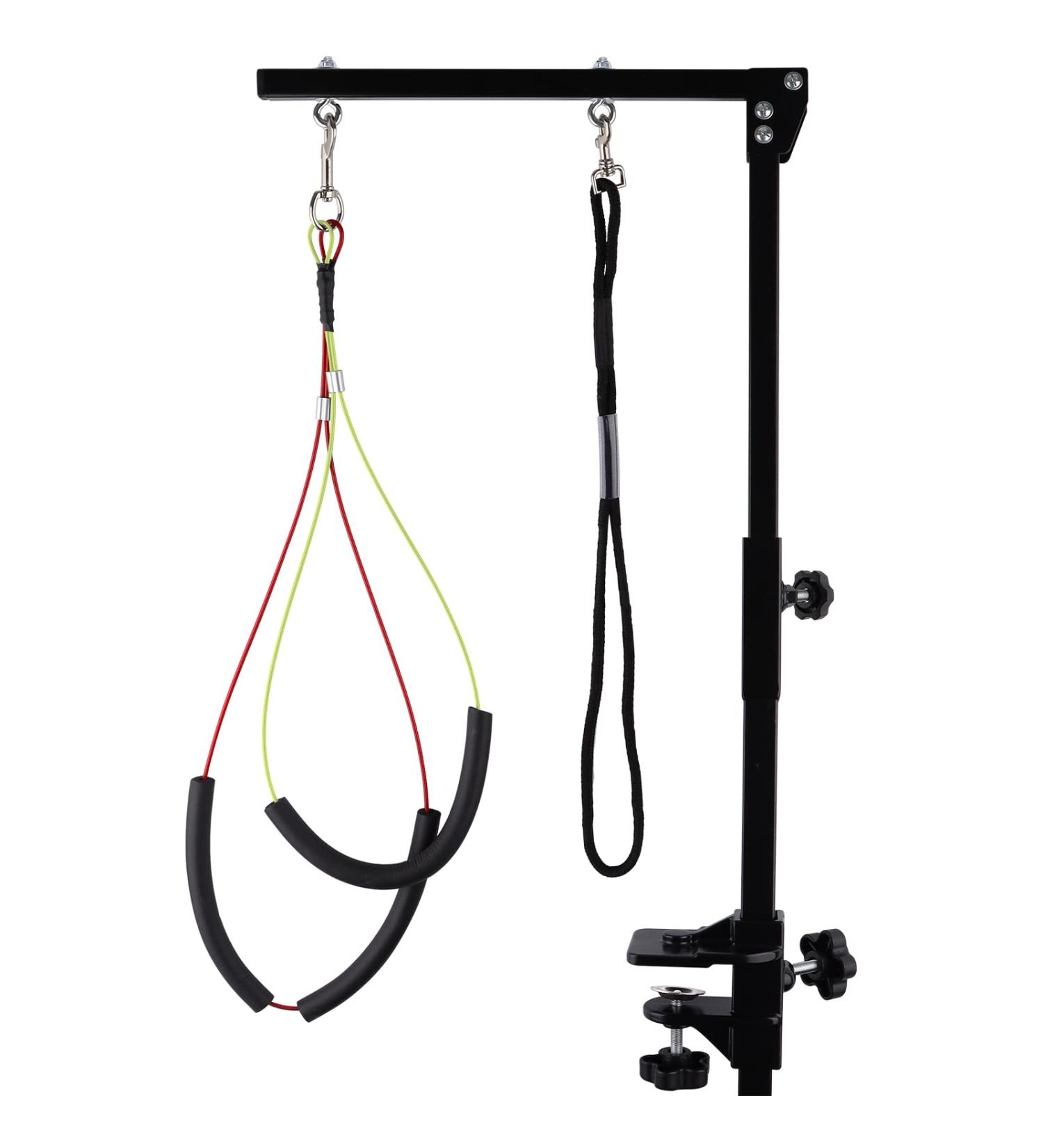 Kalolary Pet Grooming Arm with Clamp | Adjustable 33 Inch Height | No Sit Haunch Holder | Dog Grooming Loop Noose | Ideal for Medium & Small Dogs - Buy Online on GoSupps.com