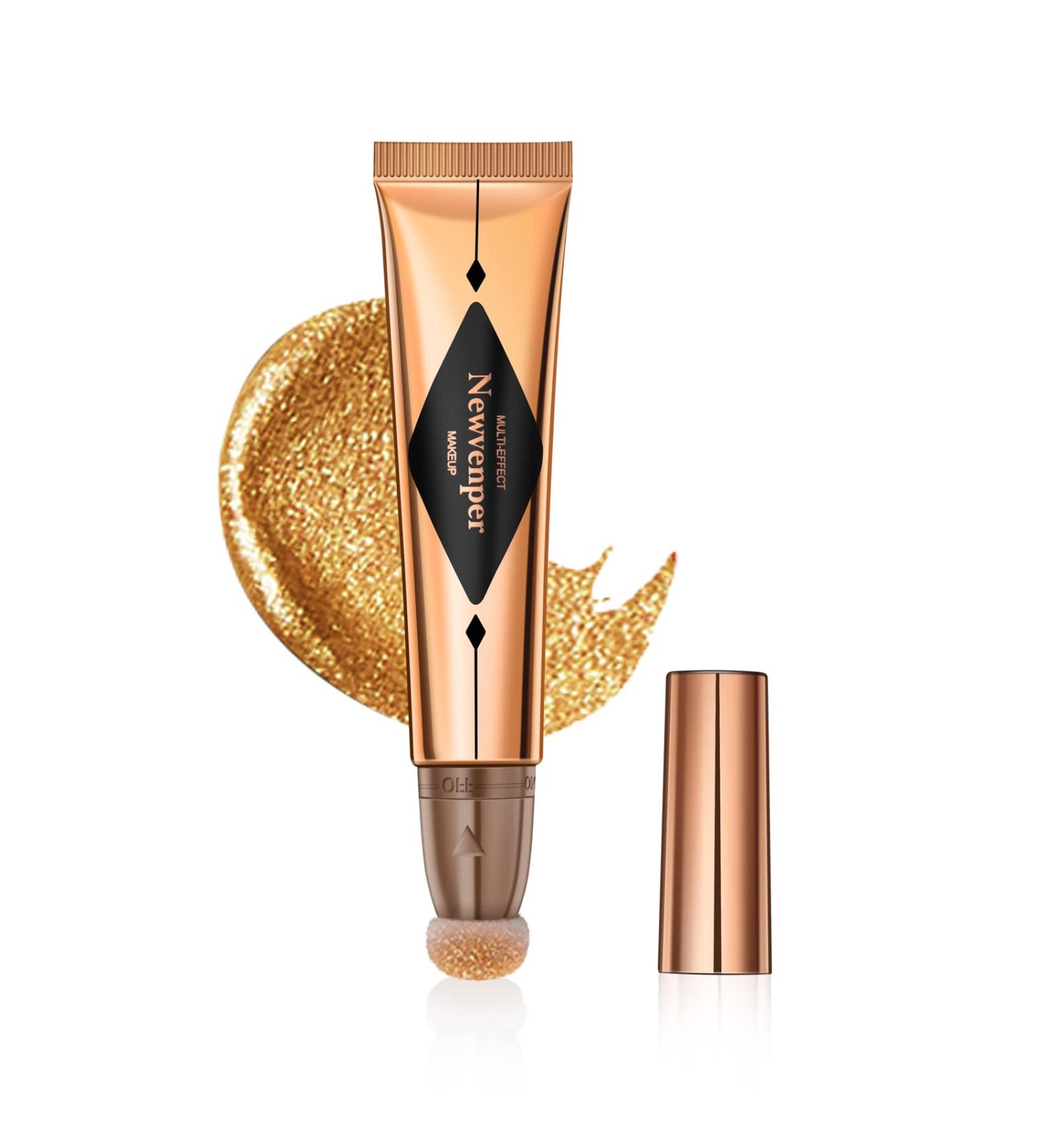 Highlighter Beauty Wand with Cushion Applicator Liquid Highlighter with Shimmer Finish Long Lasting Smooth Lightweight Highlighter Stick Face Illuminator Makeup Stick Gold 05# 5#highlight - Buy Online on GoSupps.com