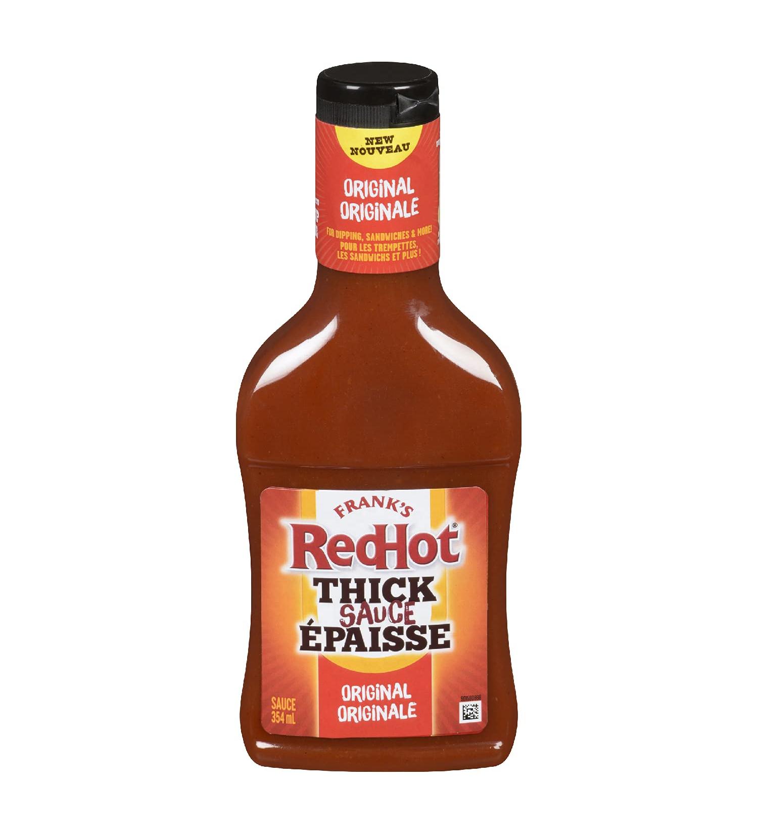 Frank's Redhot Hot Sauce Original Thick Sauce 354ml Case Pack Count 6 Original 354 ml (Pack of 1) - Buy Online on GoSupps.com