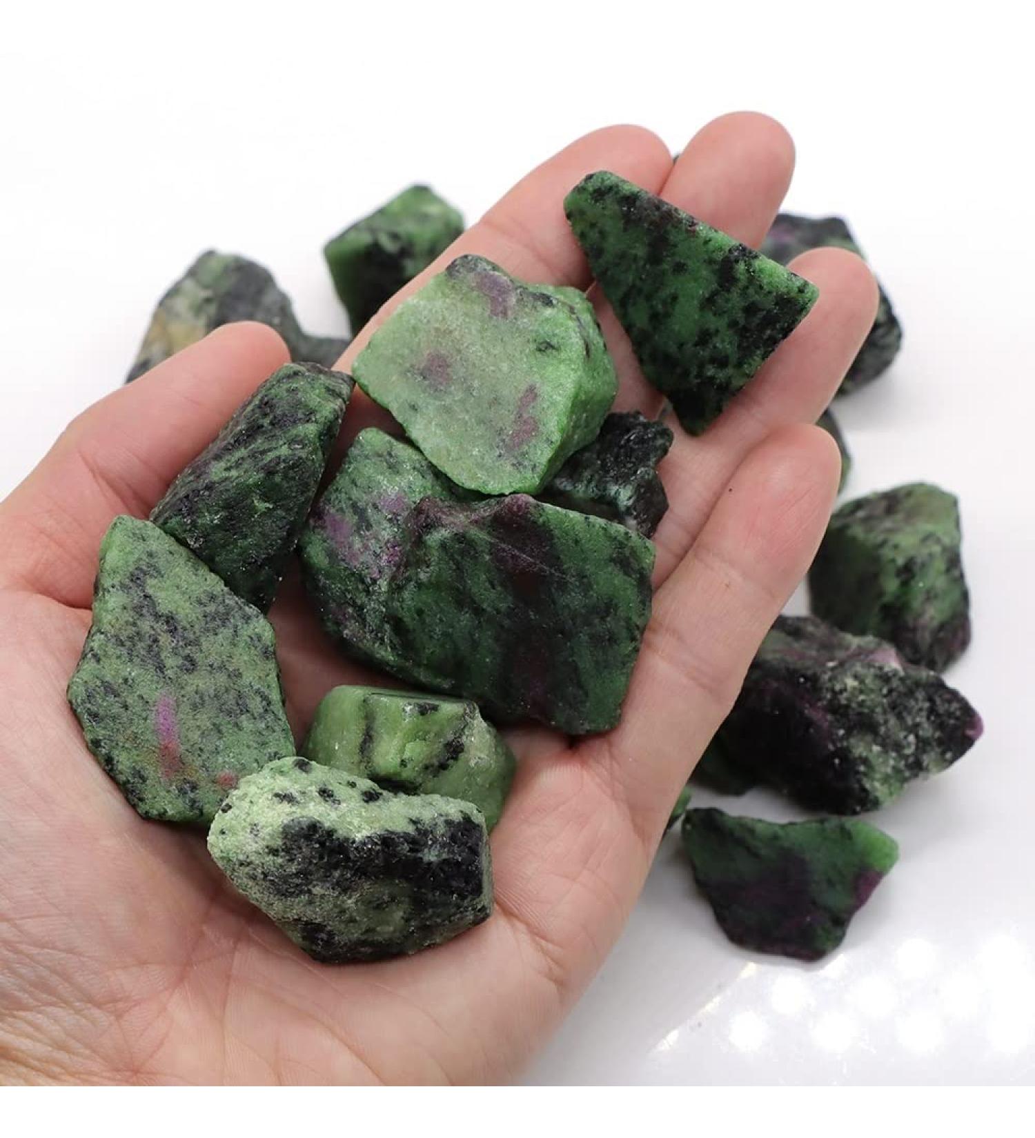 Natural Ruby Zoisite Raw Crystal Quartz Irregular Shape Ore Rock Minerals Specimen Magic Repair Rough Stone Home Decoration Natural Luster (Size : 50g-60g) - Buy Online on GoSupps.com