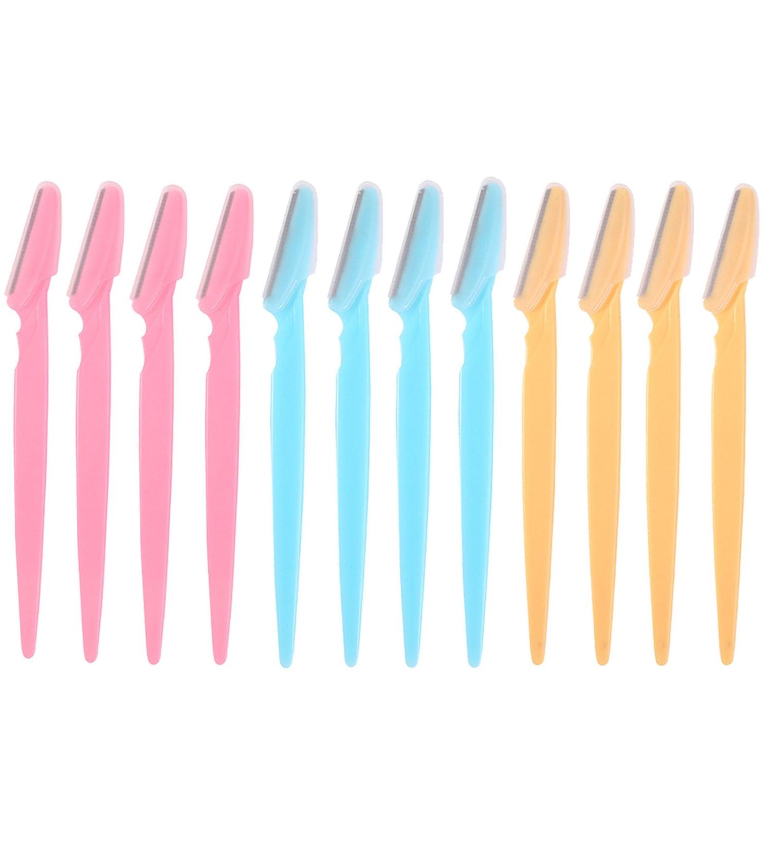 12-Piece Eyebrow & Facial Razor Set for Women & Men | Multi-Purpose Peeling Face Razors for Eyebrows & Body - Buy Online on GoSupps.com