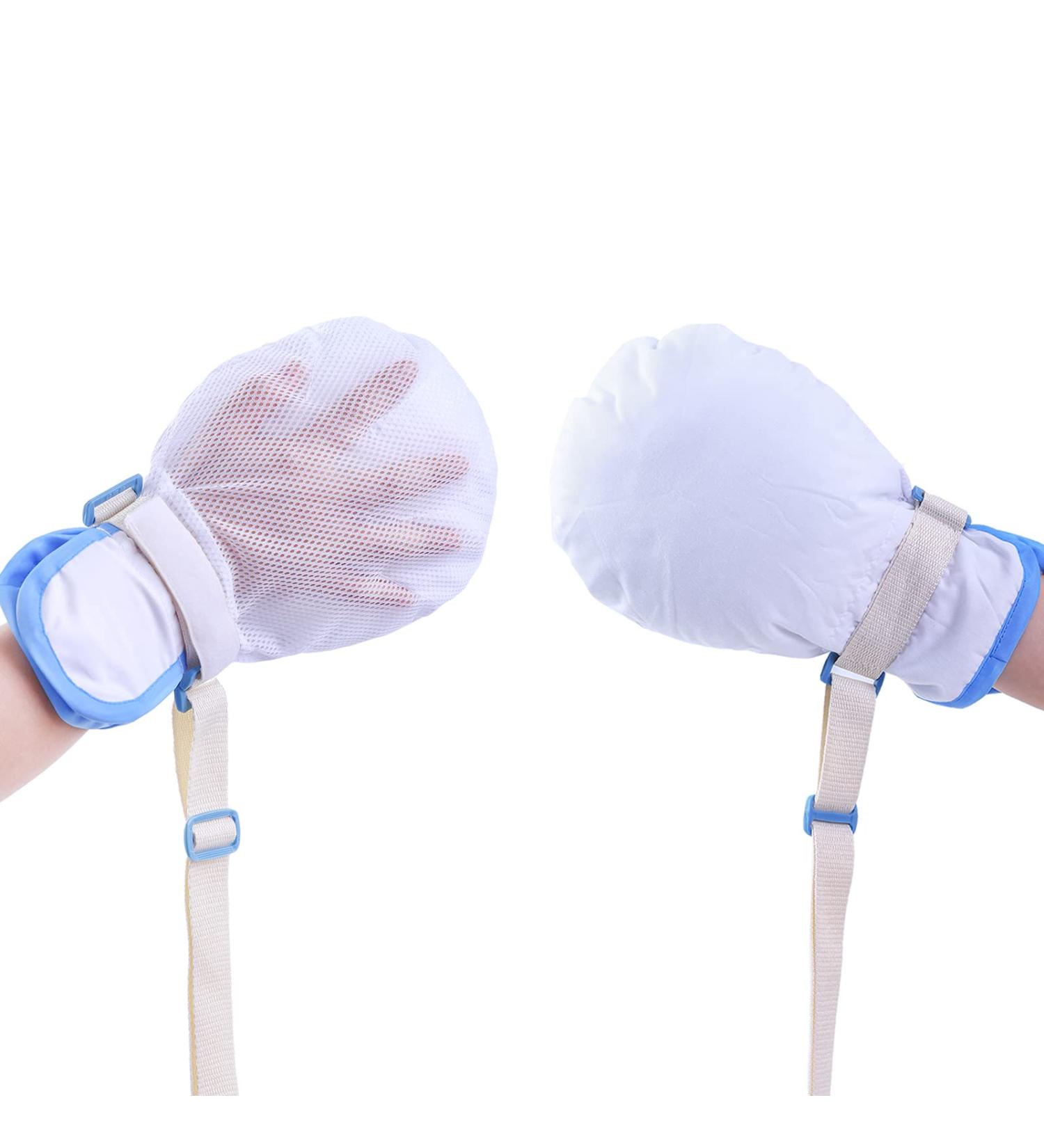 2Pcs Elderly Restraint Gloves - Anti-Scratch & Anti-Extubation Alzheimer's Products with Finger Separation Design and Thick Sponge Filling - Ideal for Patients and Caregivers - Buy Online on GoSupps.com