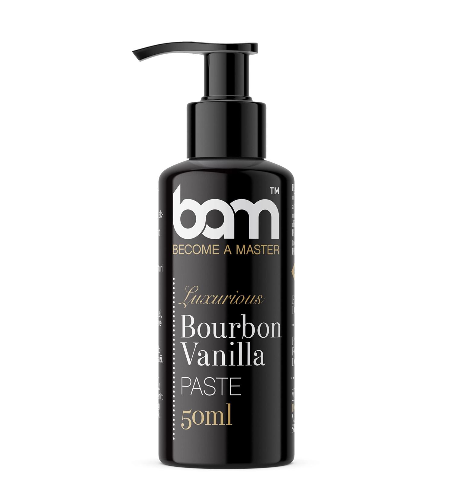 BAM Luxurious Bourbon Vanilla Paste 50 ml Home and Pro Pastry Madagascar Vanilla Extract for Desserts - Buy Online on GoSupps.com