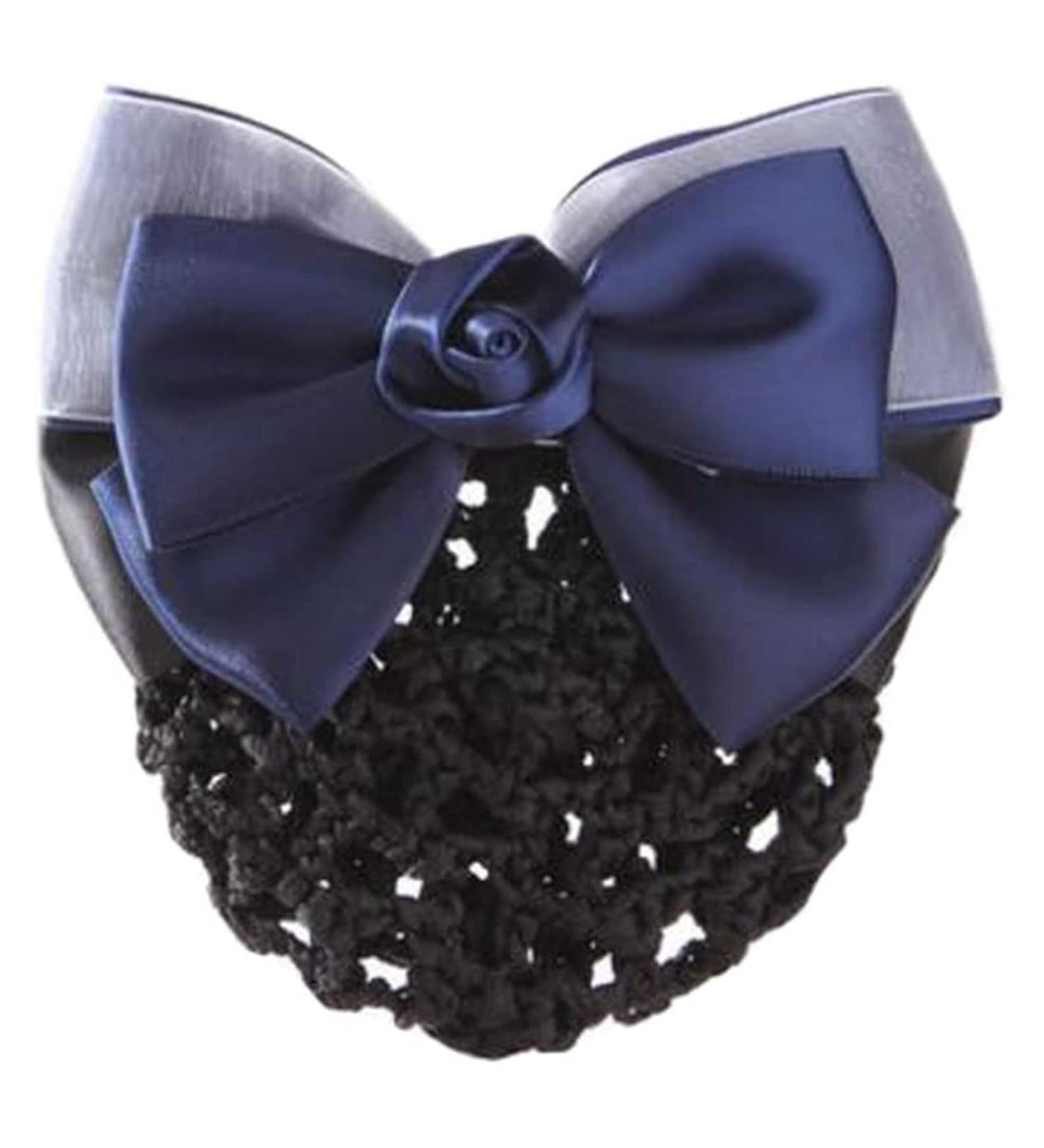 Bowknot Snood Net Net Hair Clip Net Hair Clip Barrette Hairnet Womens Bow Barrette Girls Hairdressing Snood Net Hairnet Hair Clip Bun Cover E16