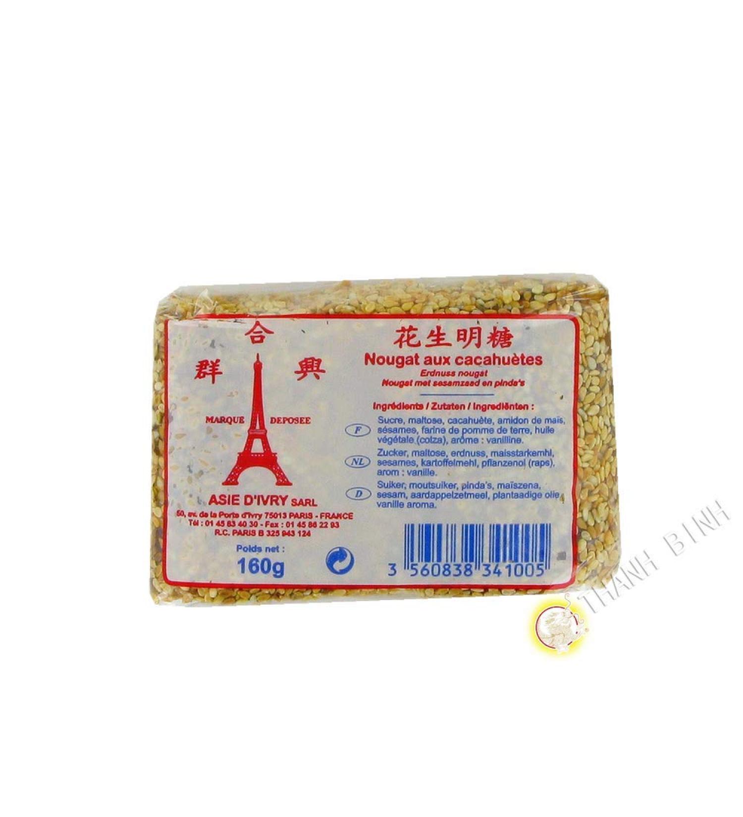 Peanut Nougat ASIA from IVRY 160 g France Pack of 3 - Buy Online on GoSupps.com