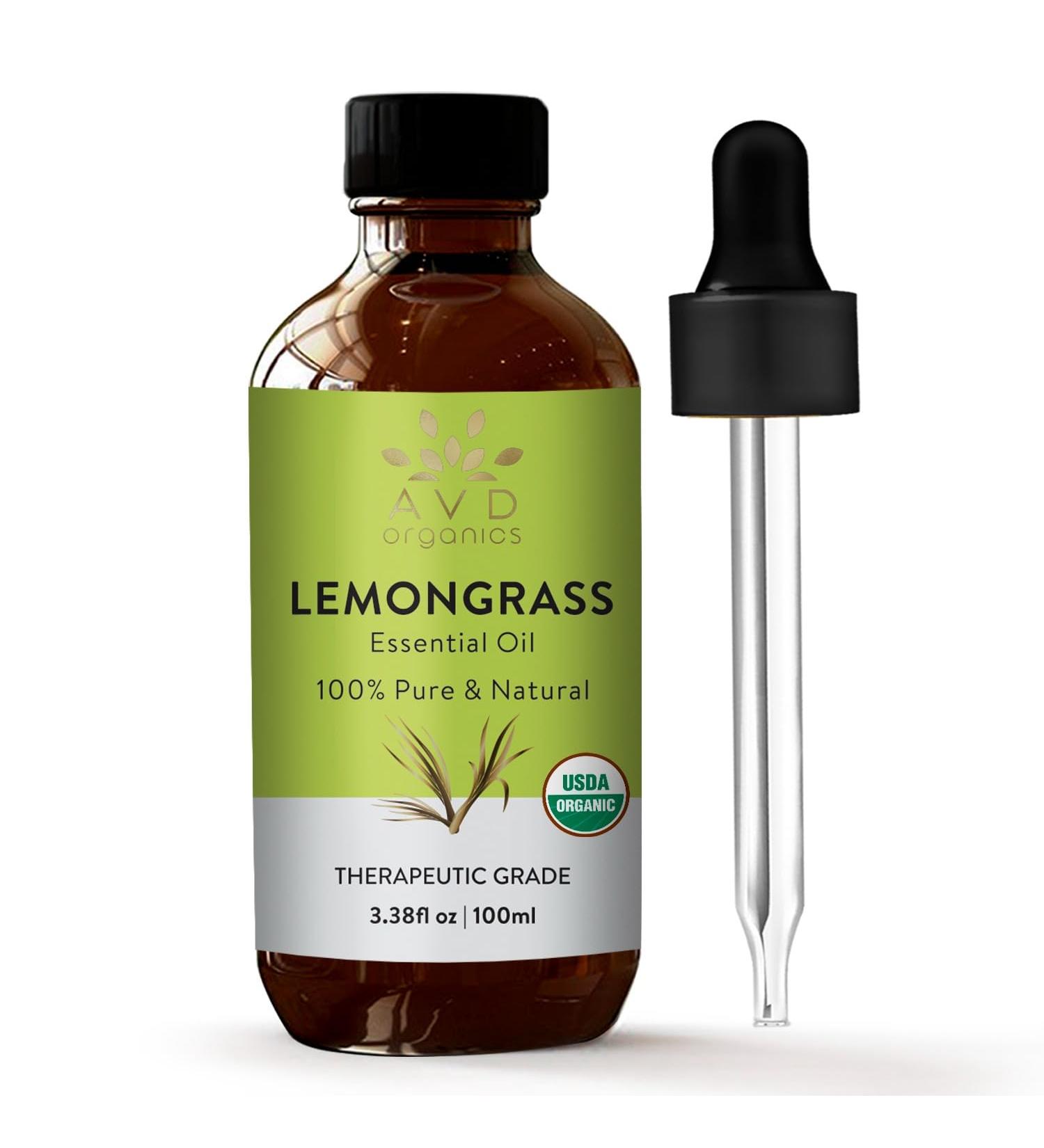 Lemongrass Essential Oil - 100% Pure USDA Organic | Aromatherapy & Diffusers - 3.38 fl. oz - Buy Online on GoSupps.com