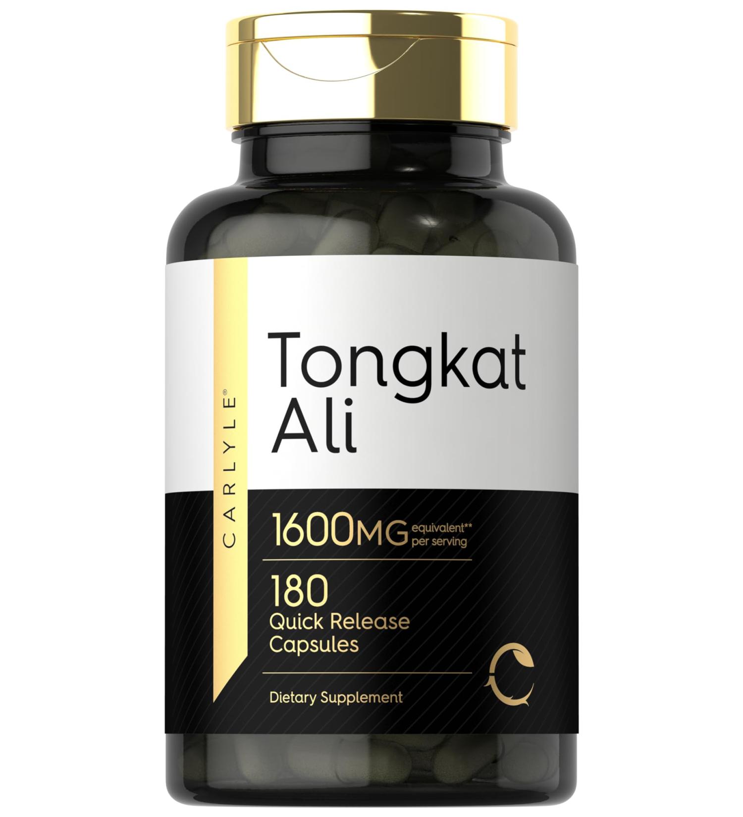 Carlyle Tongkat Ali 180 Quick Release Capsules | 1600mg Non-GMO Gluten Free Supplement for Energy & Wellness - Buy Online on GoSupps.com