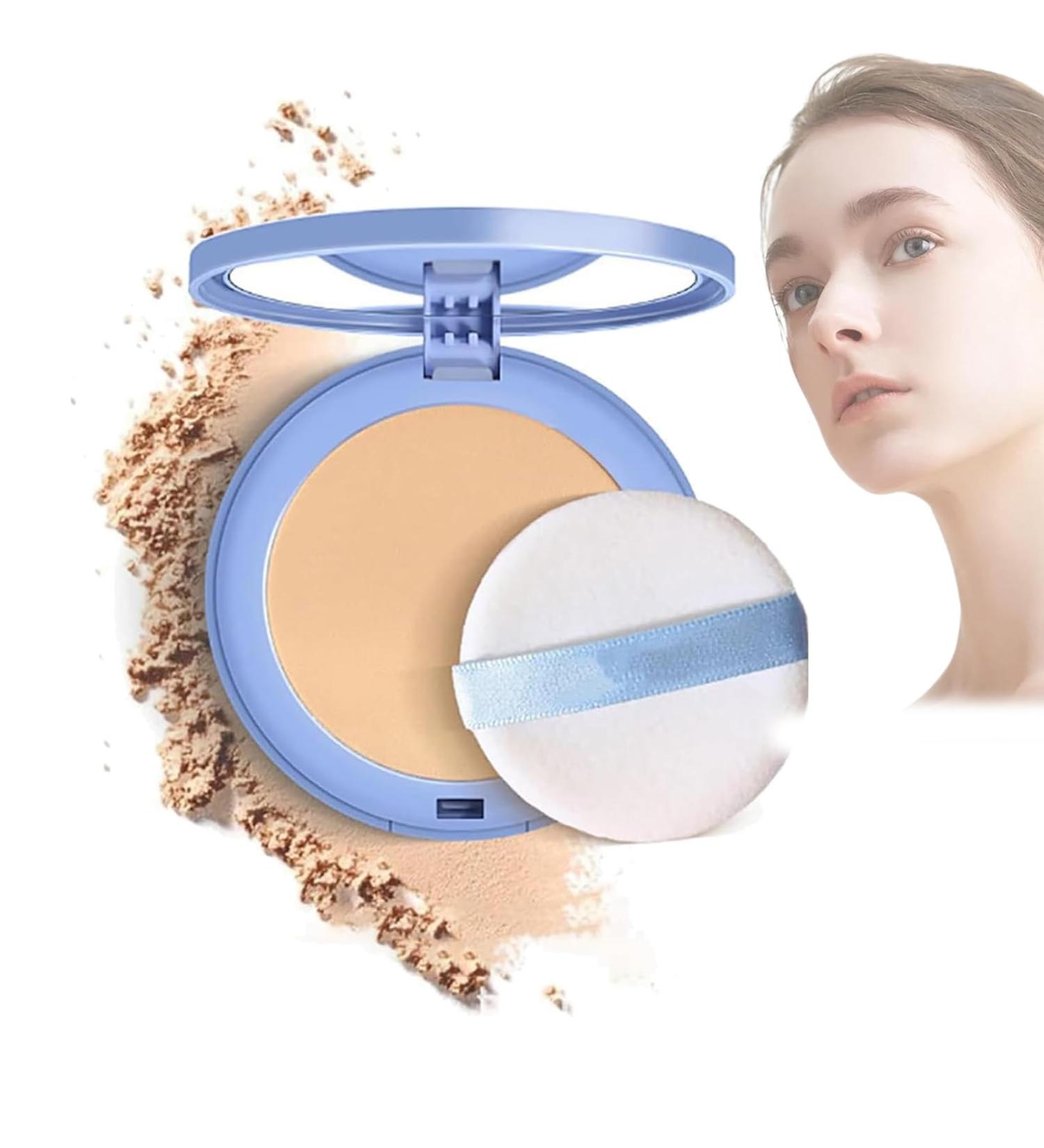 Matte Wet and Dry Powder Oil Control Face Pressed Powder Lasting Waterproof Makeup Matte Smooth Setting Powder Makeup Waterproof Long Lasting Finishing Powder (02#-Natural beige) - Buy Online on GoSupps.com
