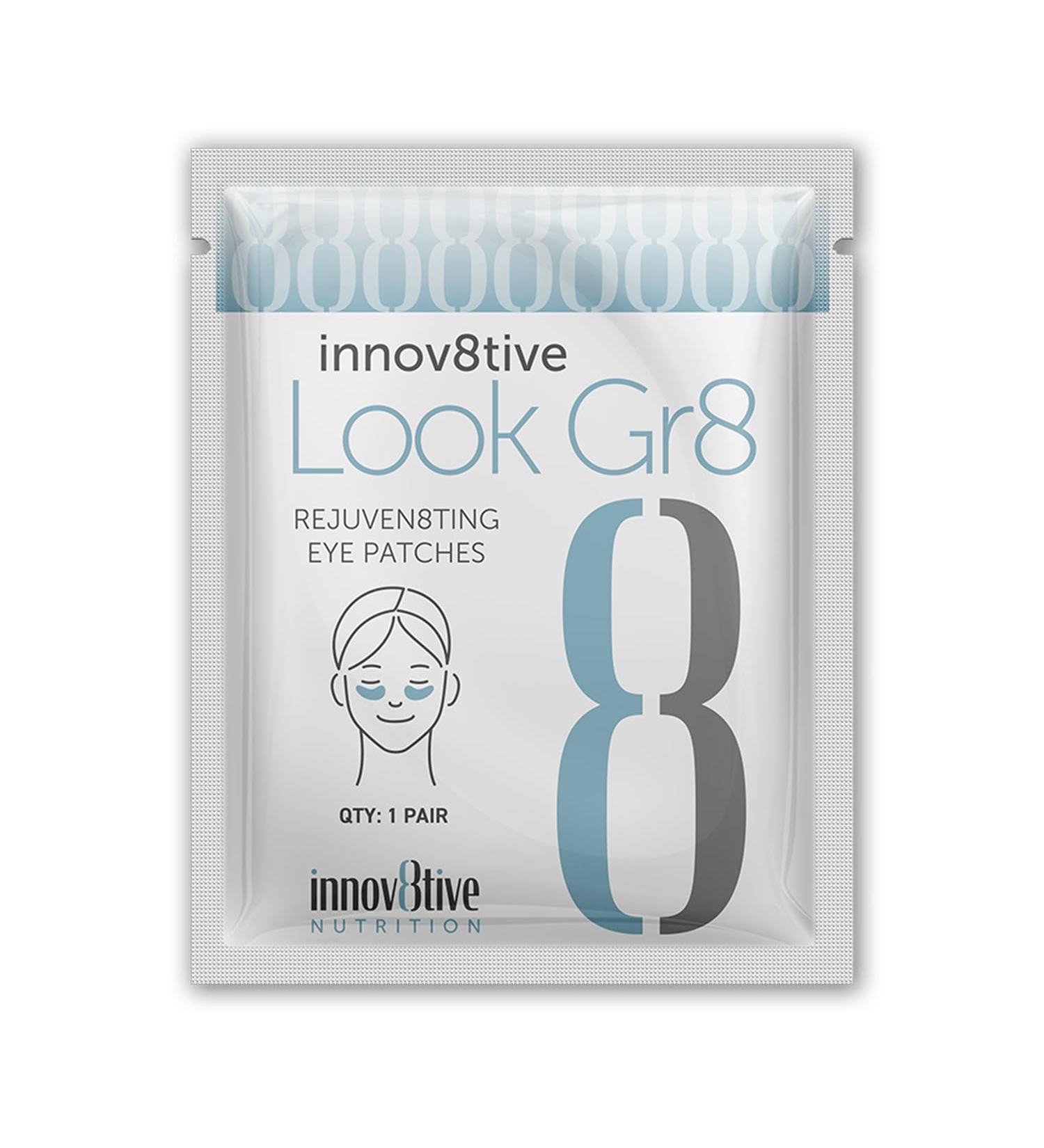 Look Gr8 Rejuven8ting Eye Patches - Collagen & Aloe Vera Under Eye Treatment for Dark Circles Puffiness & Wrinkles | Youthful Radiance - Buy Online on GoSupps.com