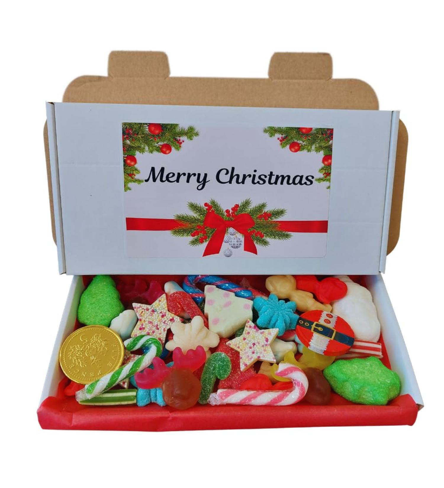 Christmas Sweets Gift Box | Christmas Treats | Christmas Pick & Mix Box | Xmas Sweets Retro Candy Selection - 225g - Buy Online on GoSupps.com