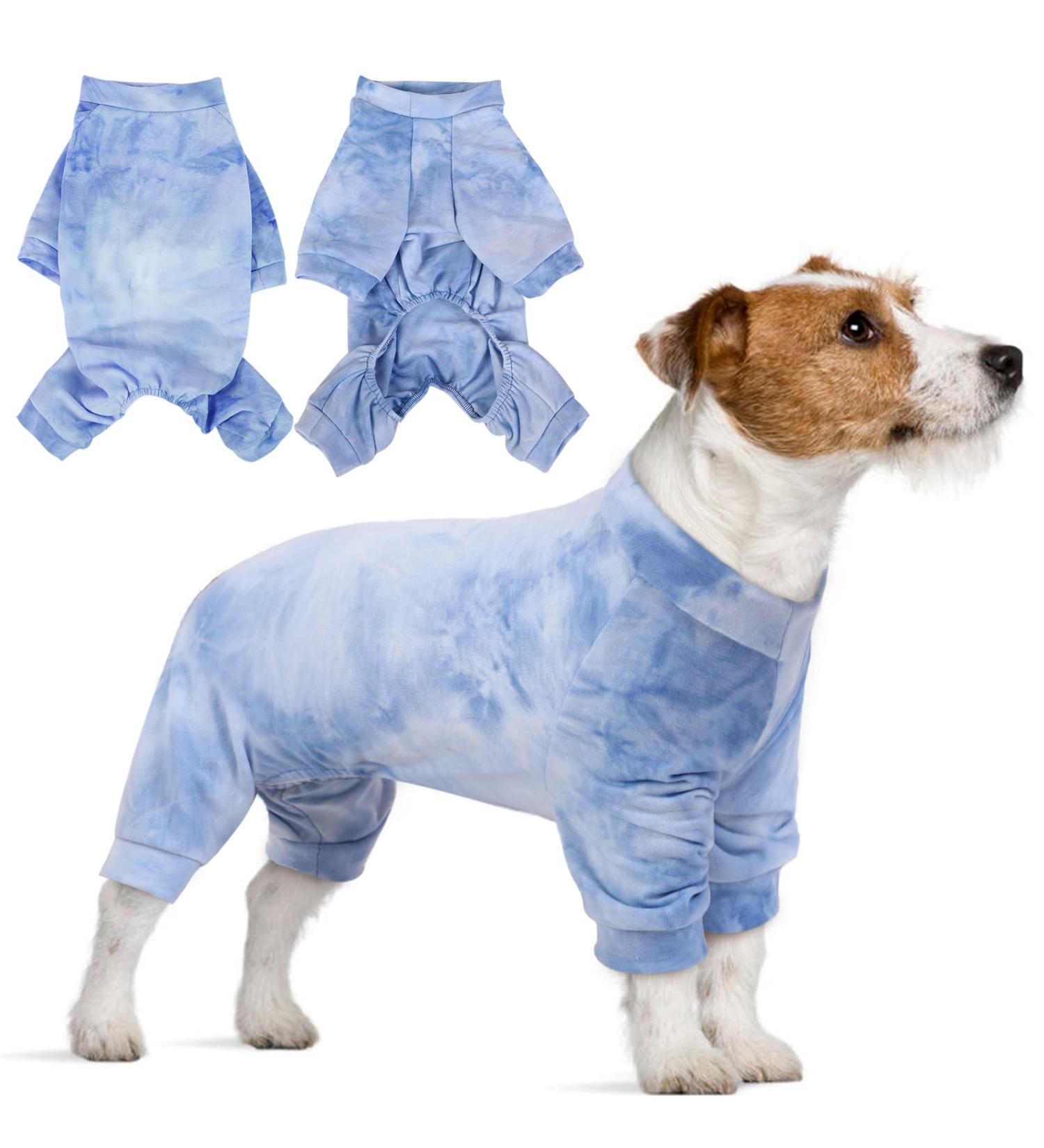 Blue Dog Sweater with Legs - Cotton Pajamas & Windproof Coat for Small/Medium Dogs (Size S) - Warm Puppy Jacket - Buy Online on GoSupps.com