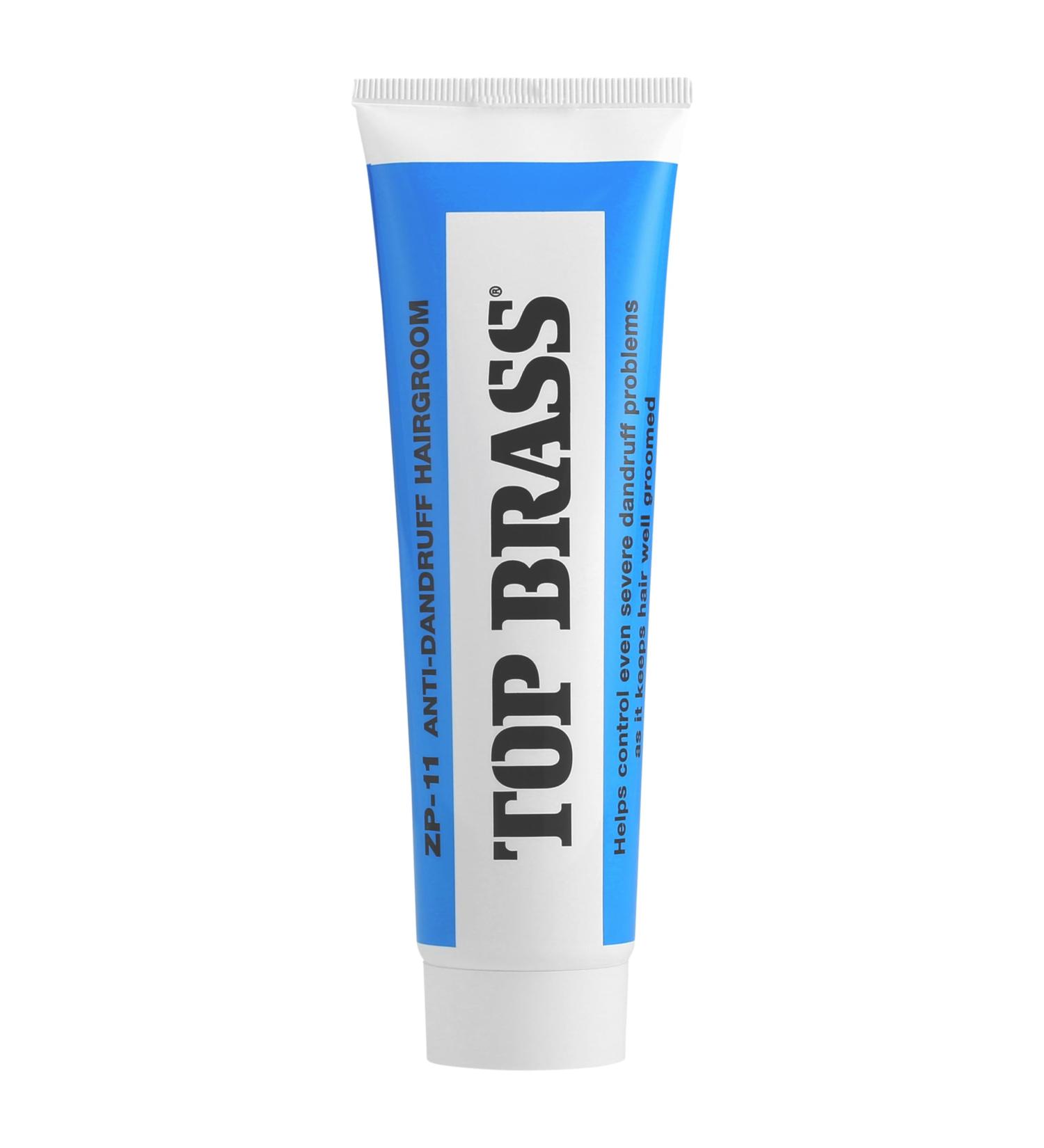 Top Brass Anti Dandruff Hair Cream for Men & Women | Non-Greasy Styling Cream with Beeswax & Candelilla | Relieves Dry Scalp Dandruff & Itching | International Shipping Available - Buy Online on GoSupps.com