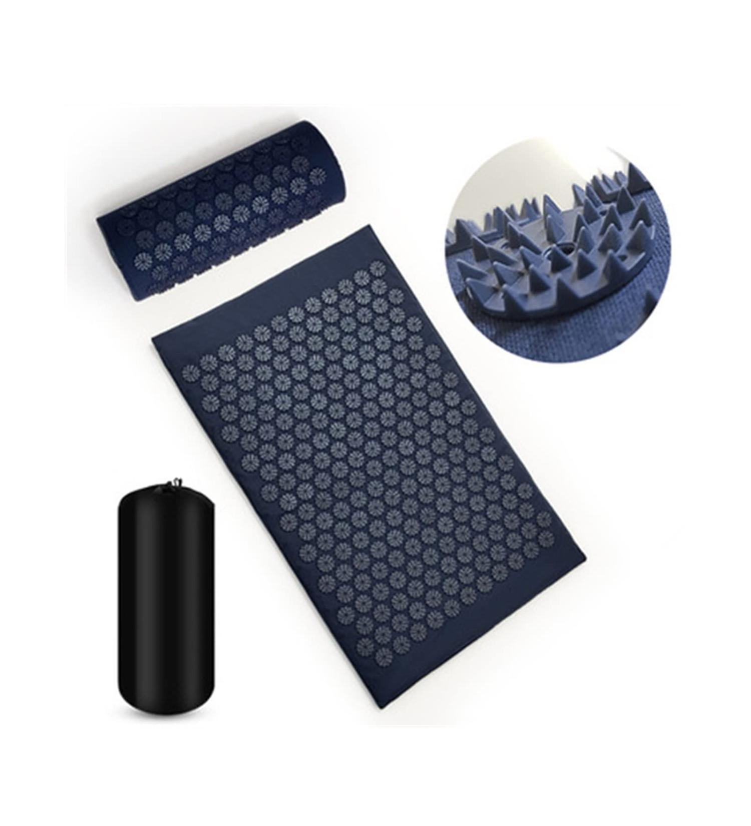 SJLS Massager Cushion Relieve Stress Back Body Yoga Mat Acupressure Pain Spike Mat Acupuncture Mat Yoga Mat Massager Pad (Color : Navy Blue Set) - Buy Online on GoSupps.com
