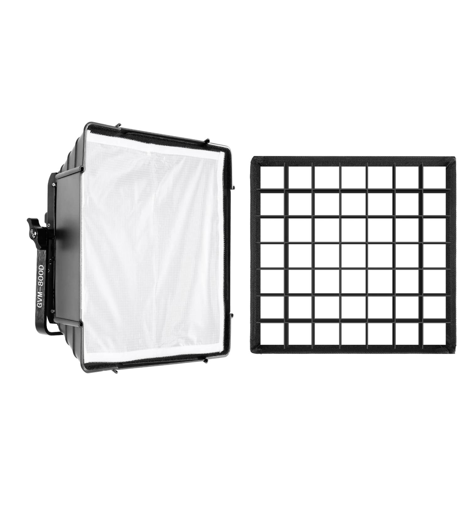 GVM Foldable Softbox Diffuser with Grid Beehive for RGB 800D/560AS/480LS Series LED Video Light Suitable for Studio Lighting Portrait Photography Video Lighting Led Panel 2 Packs 11"x11" - Buy Online on GoSupps.com