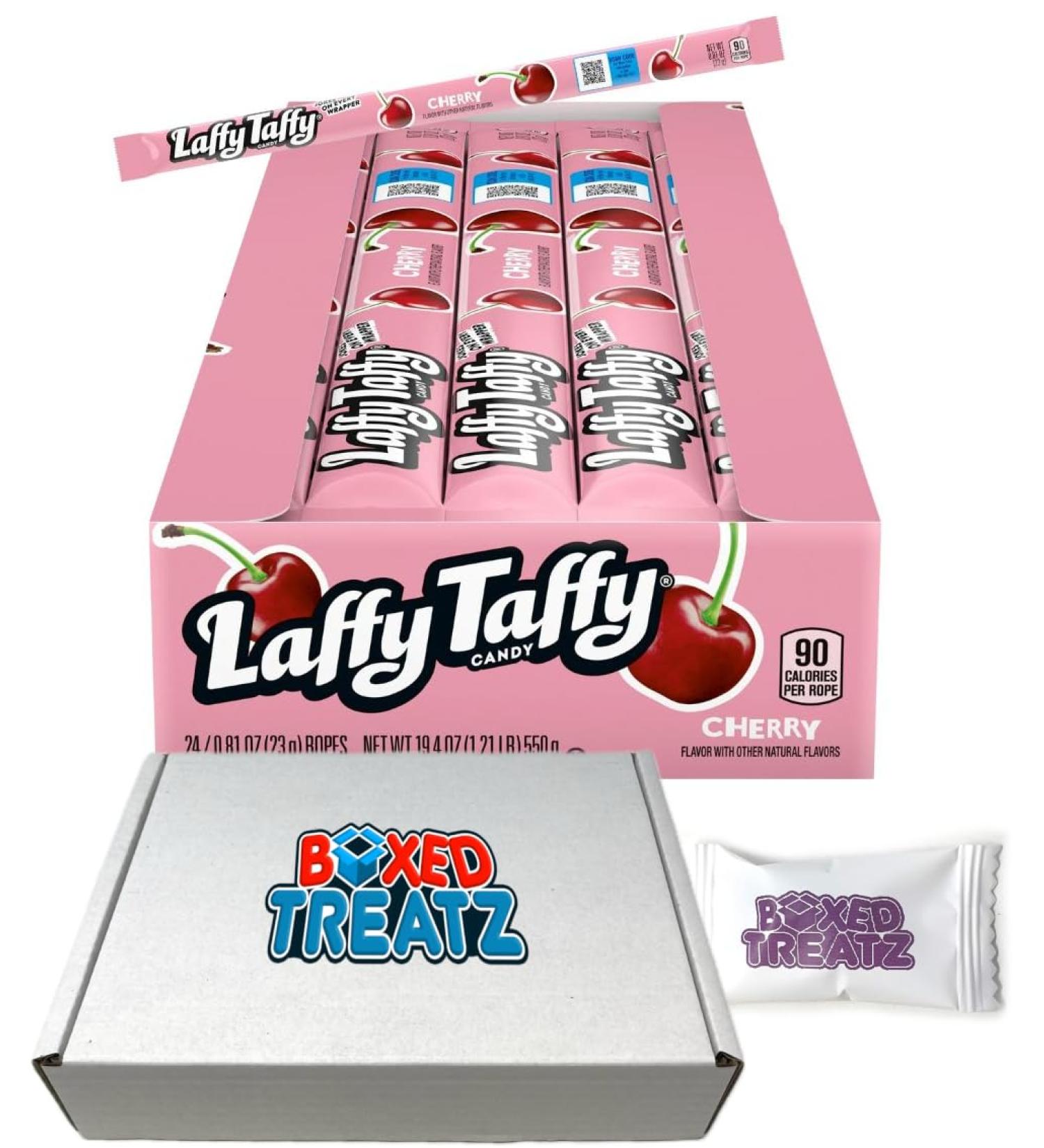 Laffy Taffy 24x23g Cherry - Chewy Stretchy & Tasty Boxed Treatz