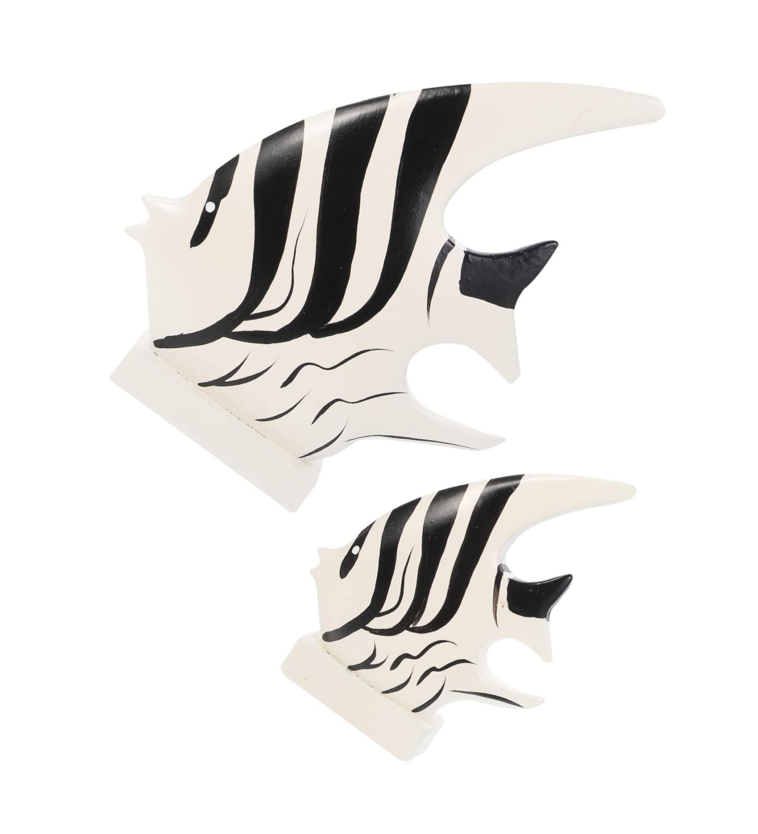 Zerodeko 2pcs Fish Ornaments Children Fish Toy Ocean Children Gifts White Fish Ornament Book Rack for Kids Desk Topper Adorn Decor Home Desktop Ornament Statue Small Fish Wood - Buy Online on GoSupps.com