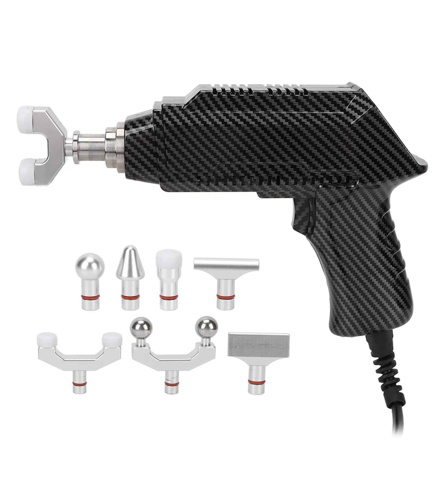 Professional Electrical Vertebral Chiropractor Tools - 6 Strength & 8 Massage Heads for Ultimate Body Relaxation - Black - Buy Online on GoSupps.com