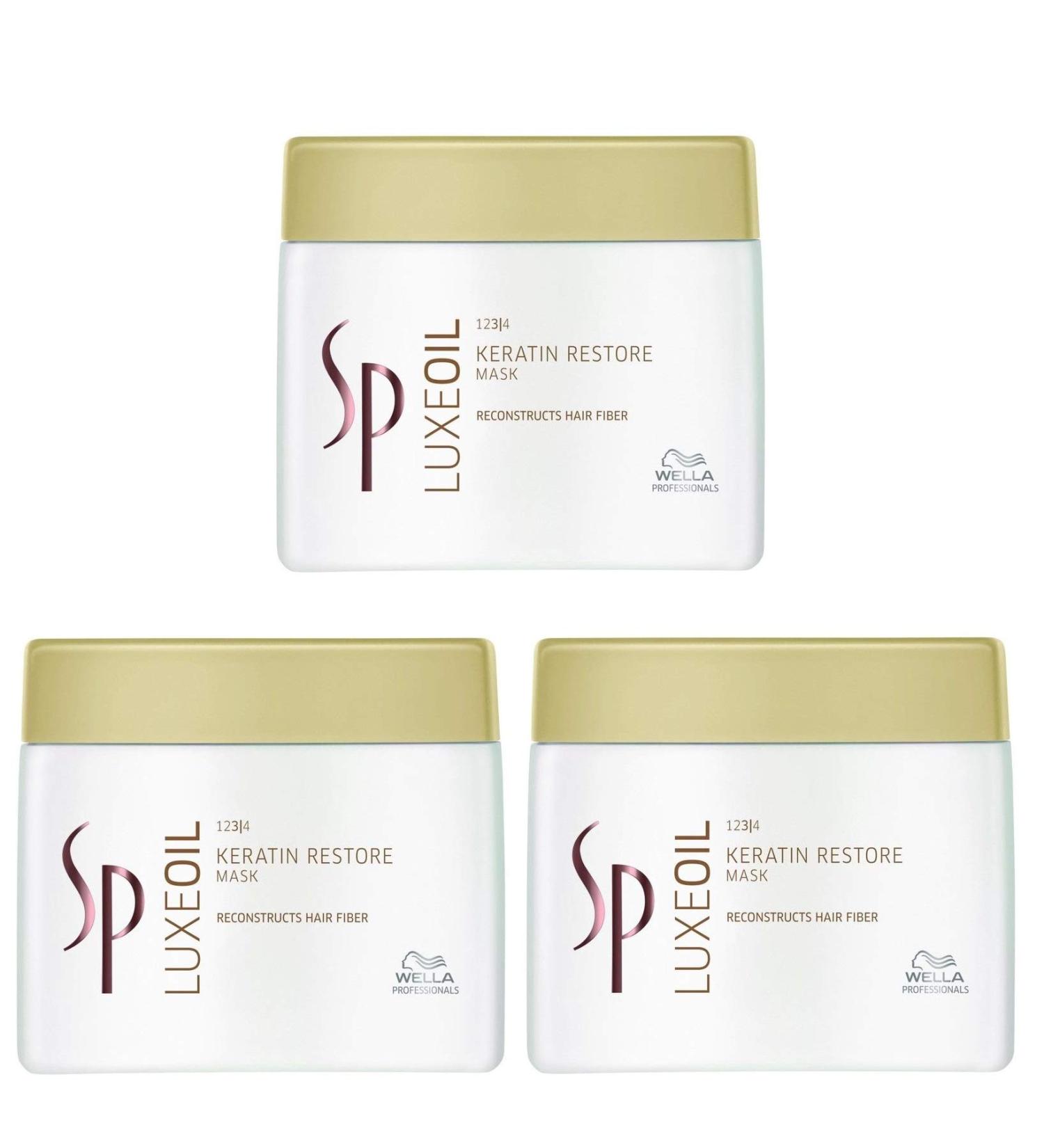 3er Wella Professional System Professional Luxe Oil Keratin Restore Mask rebuilds hair fibers 400 ml 400ml