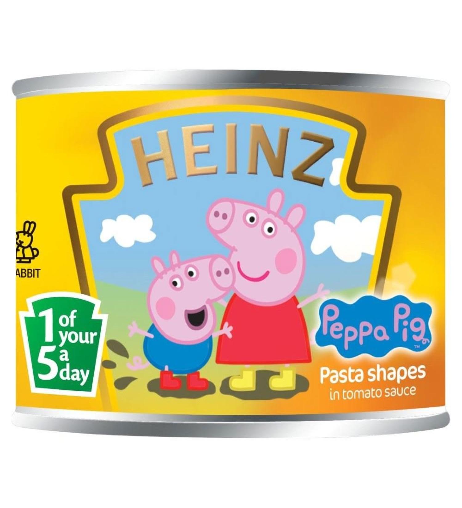 HEINZ Heinz Peppa Pig Shaped Pasta in Tomato Sauce (205g) - Pack of 6