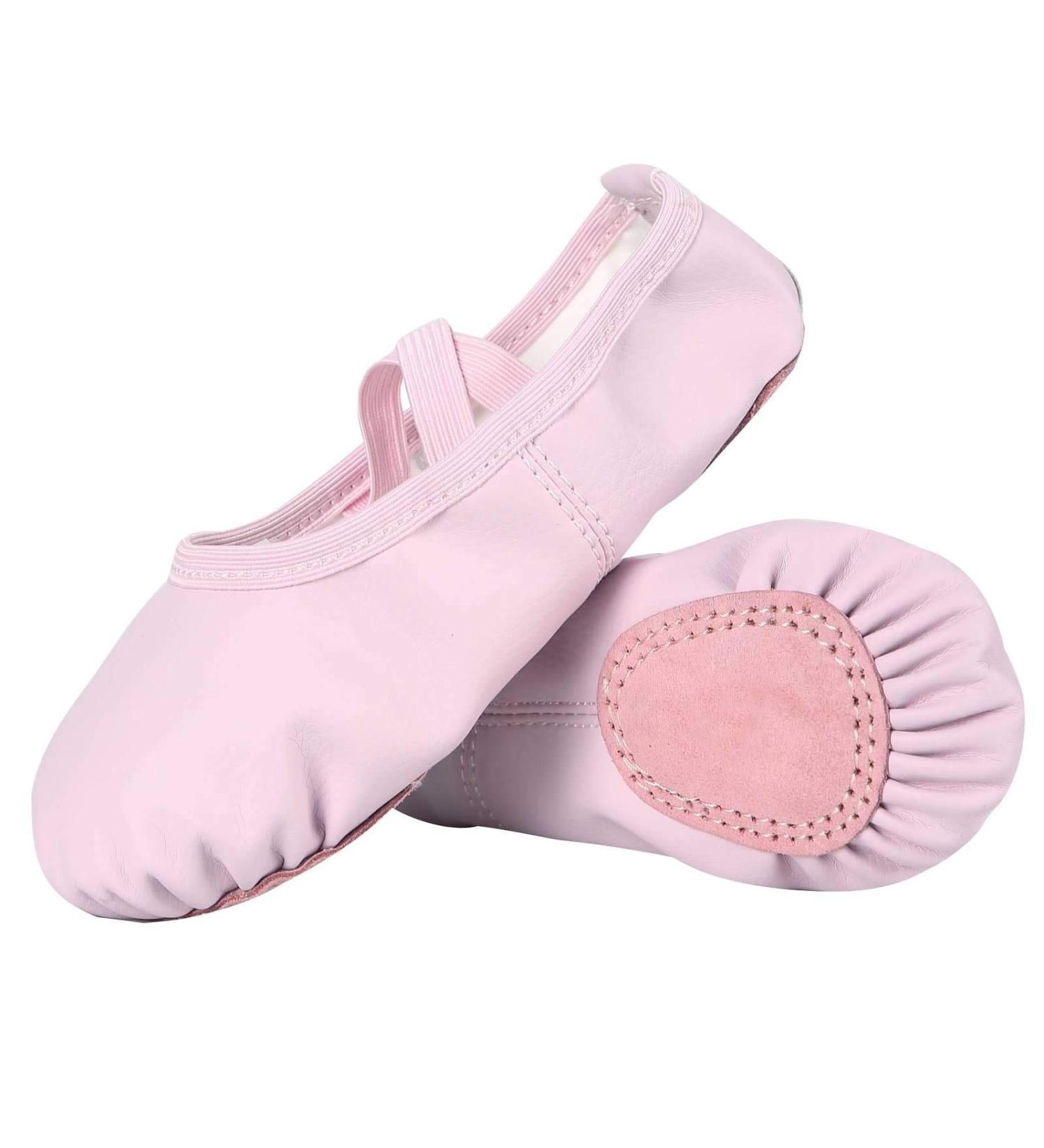 Dynadans Soft Leather Ballet Shoes - Pink (Toddler Size 11) - Buy Online on GoSupps.com