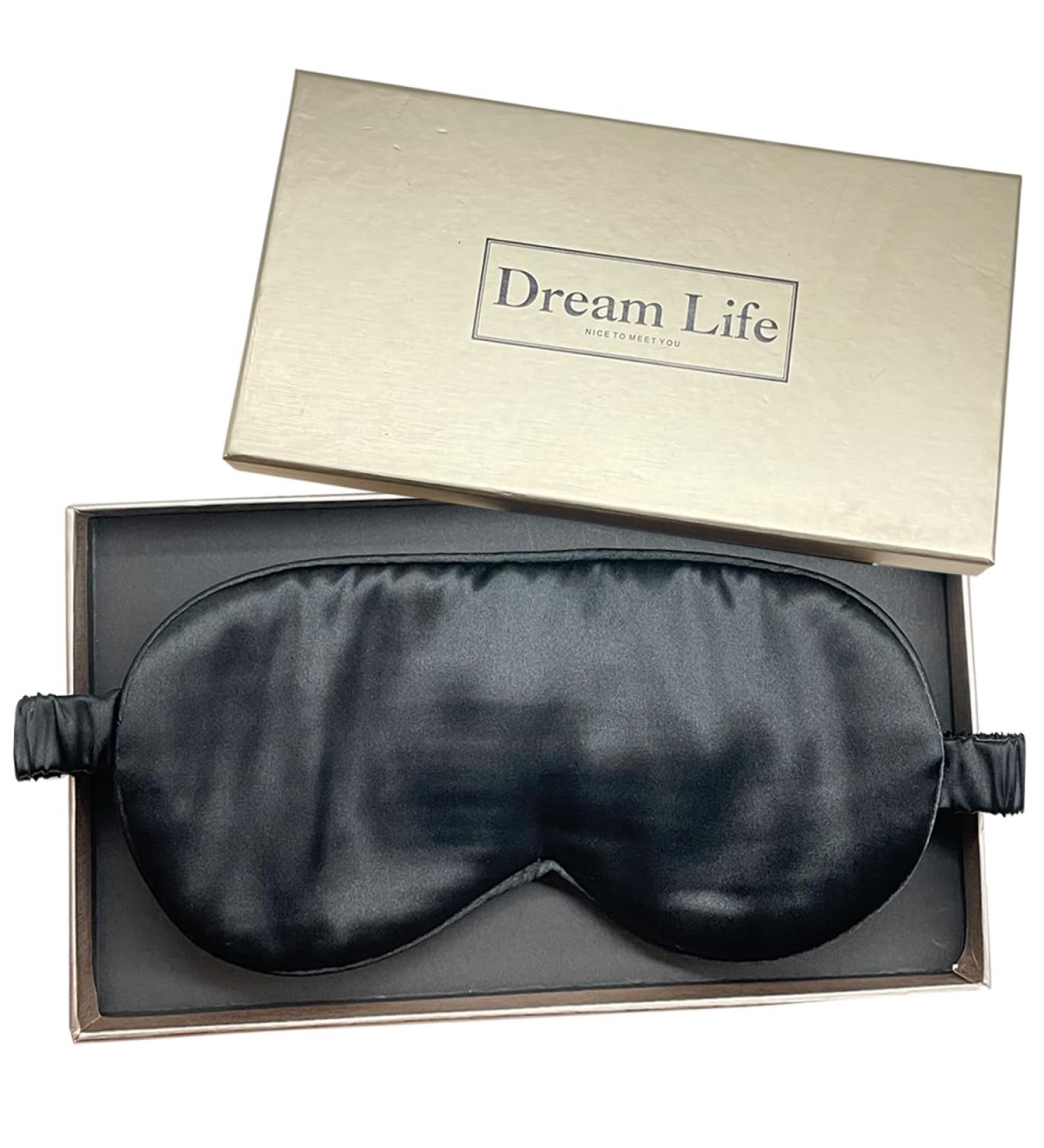 Buy 22mm 100% Mulberry Silk Sleep Eye Mask - Luxurious Black Travel Shade for Men & Women - Buy Online on GoSupps.com