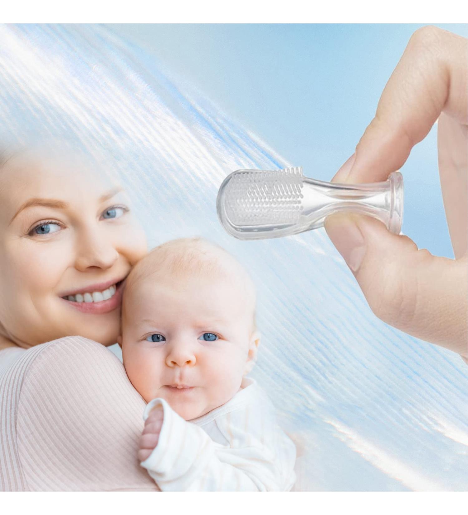 3PCS YAFIYGI Baby Finger Toothbrush Set | 100% BPA Free Teething Cleaning | Soft Babies Massager for Healthy Oral Habits | Infant & Toddler Teeth Brush - Buy Online on GoSupps.com
