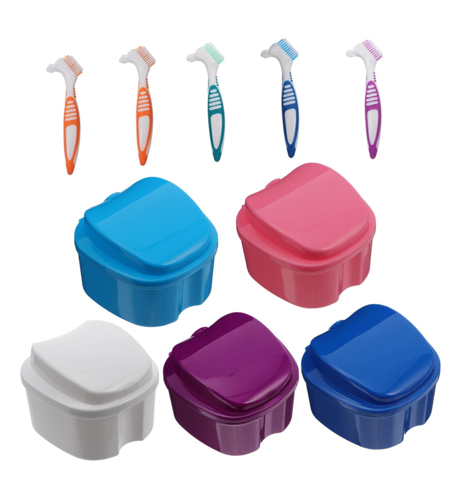 Foytoki 10-Piece Travel Box for False Toothbrushes & Dentures | Durable Oral Care Storage Container | Perfect for Personal Prosthesis - Buy Online on GoSupps.com