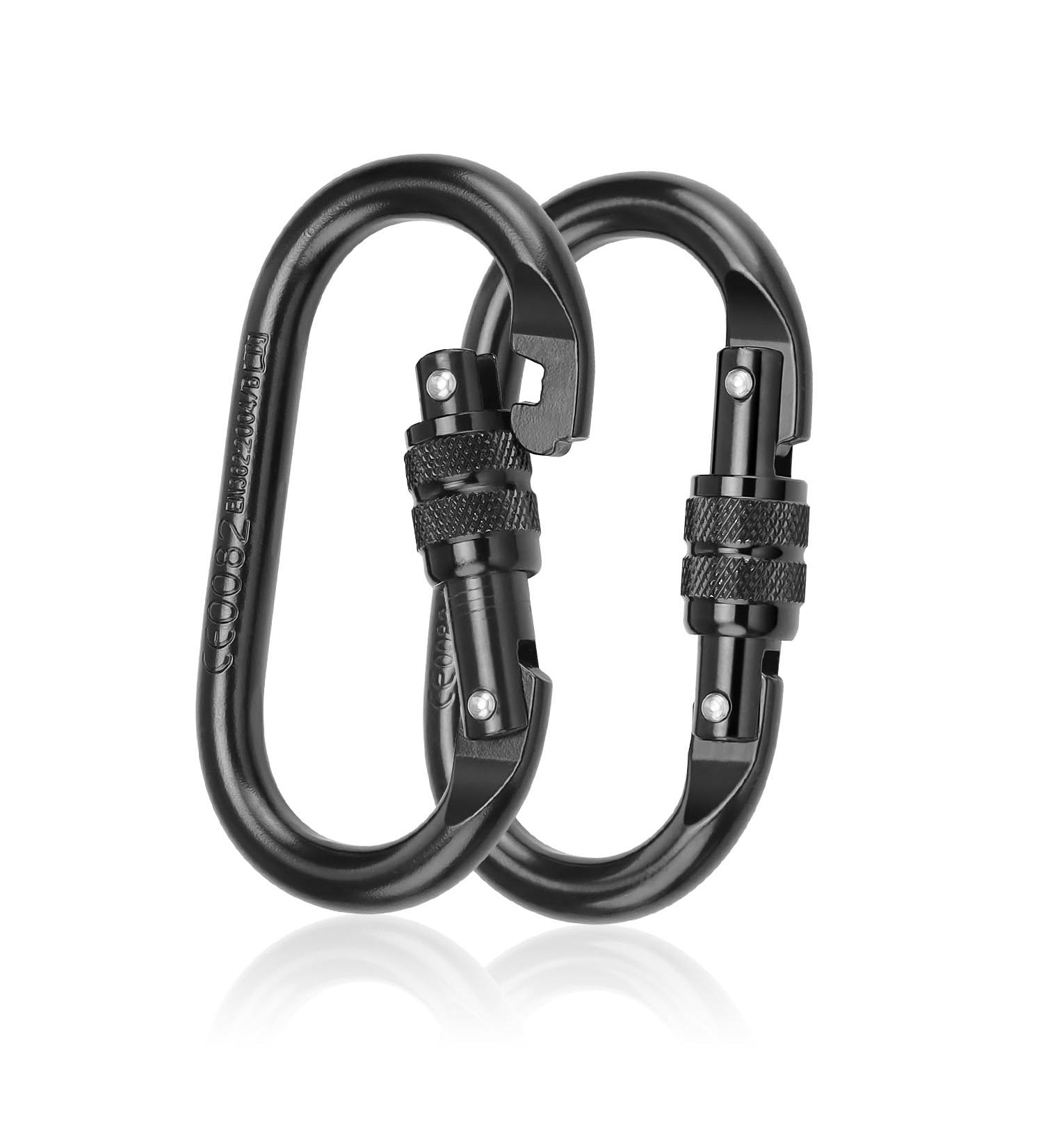 Buy 25kN Karabiner - Parfco 2 Pack Climbing Carabiner Hooks for Hammocks Mountaineering & Swing - Heavy-Duty Load-Bearing Alloy - Buy Online on GoSupps.com