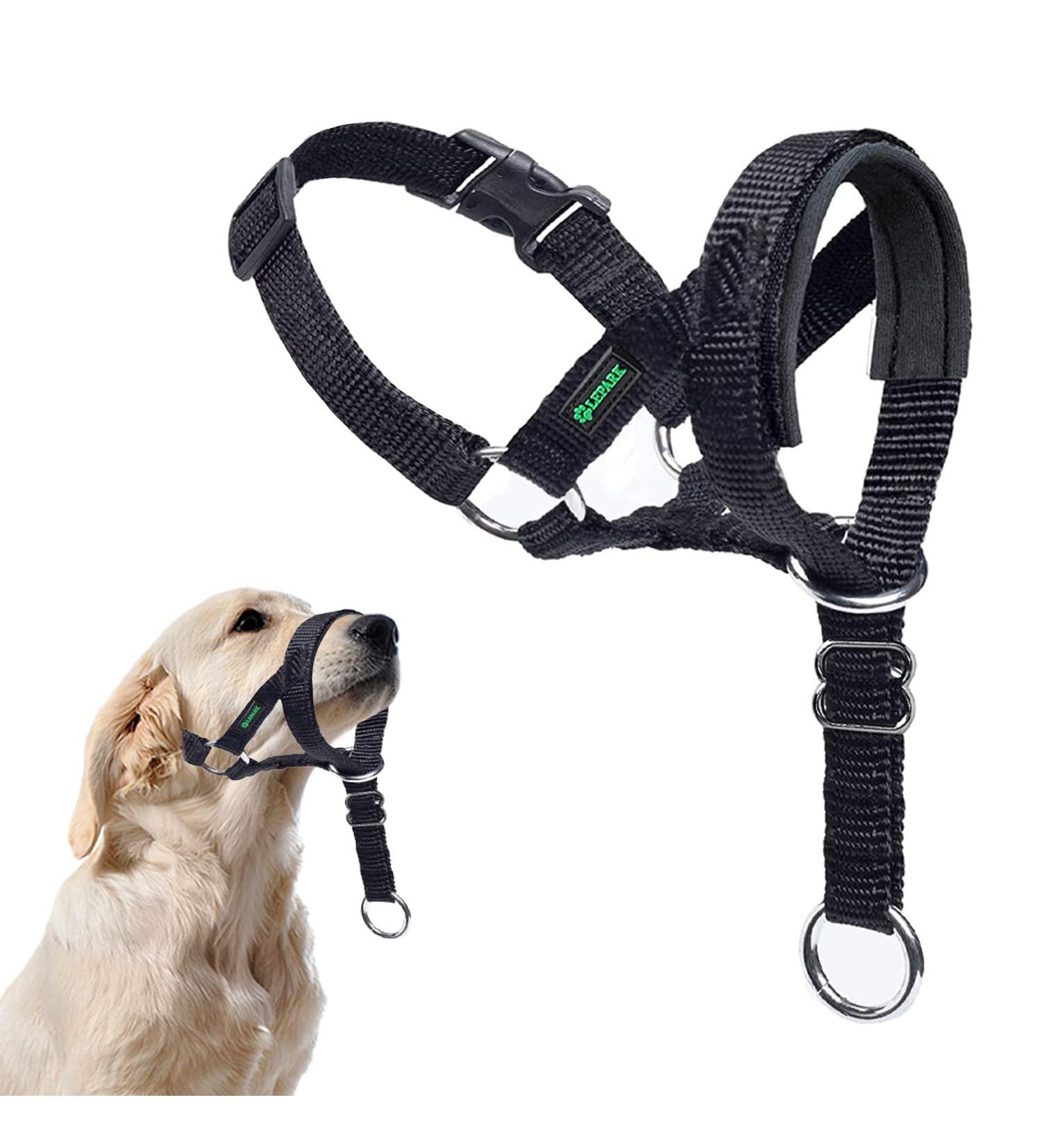 ILEPARK Dog Halver with Seat Belt - Adjustable & Easy Control for Dogs (Small Black) | Stop Pulling & Enhance Safety - Buy Online on GoSupps.com