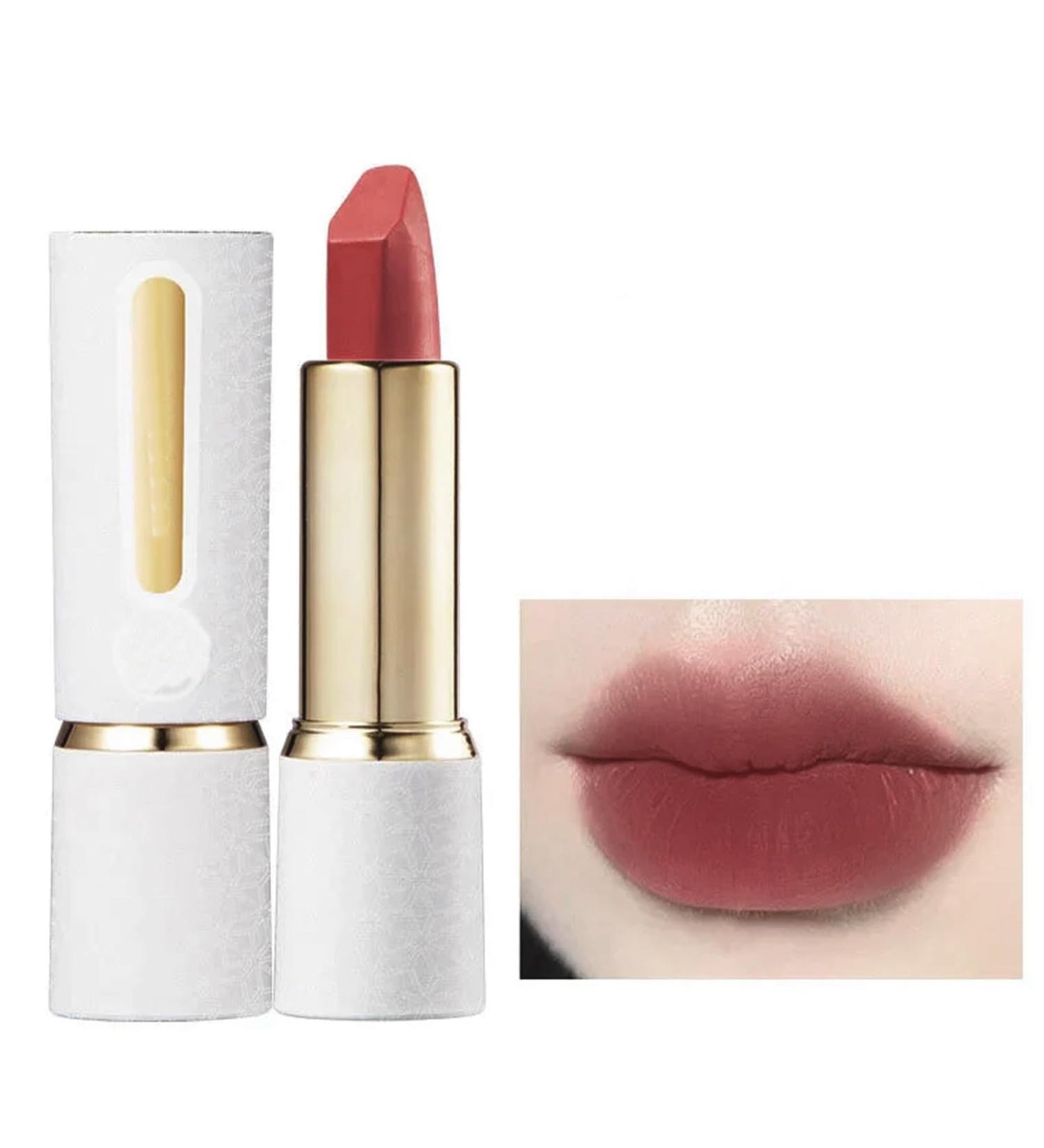 Non-Stick Waterproof Lip Balm & Matte Lipstick Silky Velvet Lip Gloss | Long-Lasting Non-Transferable Formula (836 Almond Milk Tea) - Shop Internationally - Buy Online on GoSupps.com