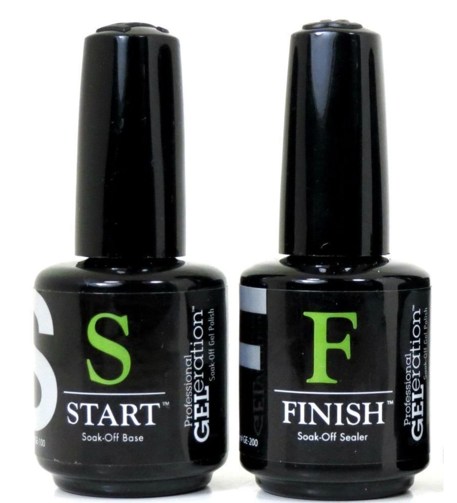 Jessica Geleration Set Kit Base & Top Coat Soak Off Start & Finish Lacquer