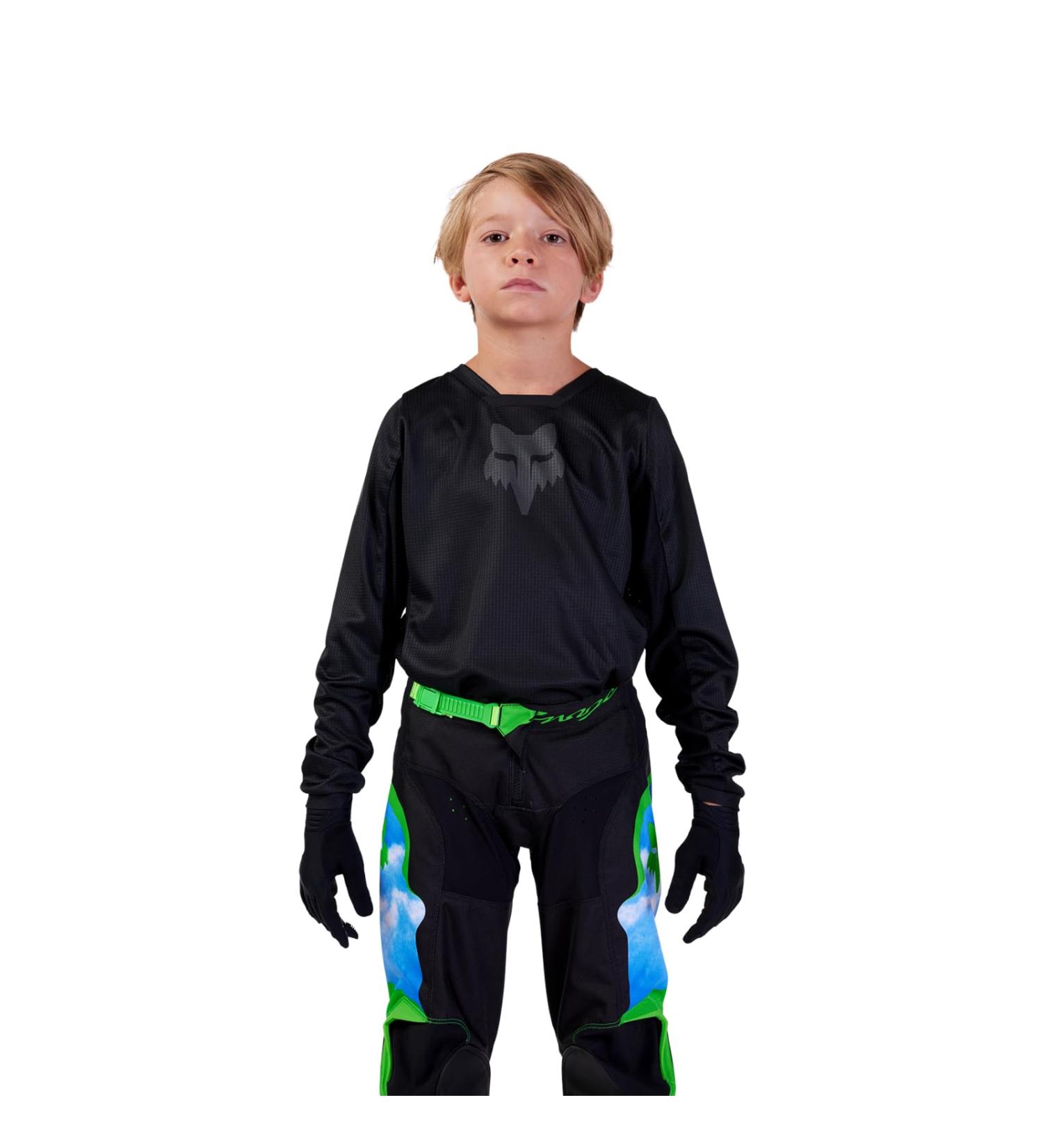 Fox Racing Unisex Kids Blackout Jersey Windbreaker | Youth Size L - Best for All Weather - Buy Online on GoSupps.com