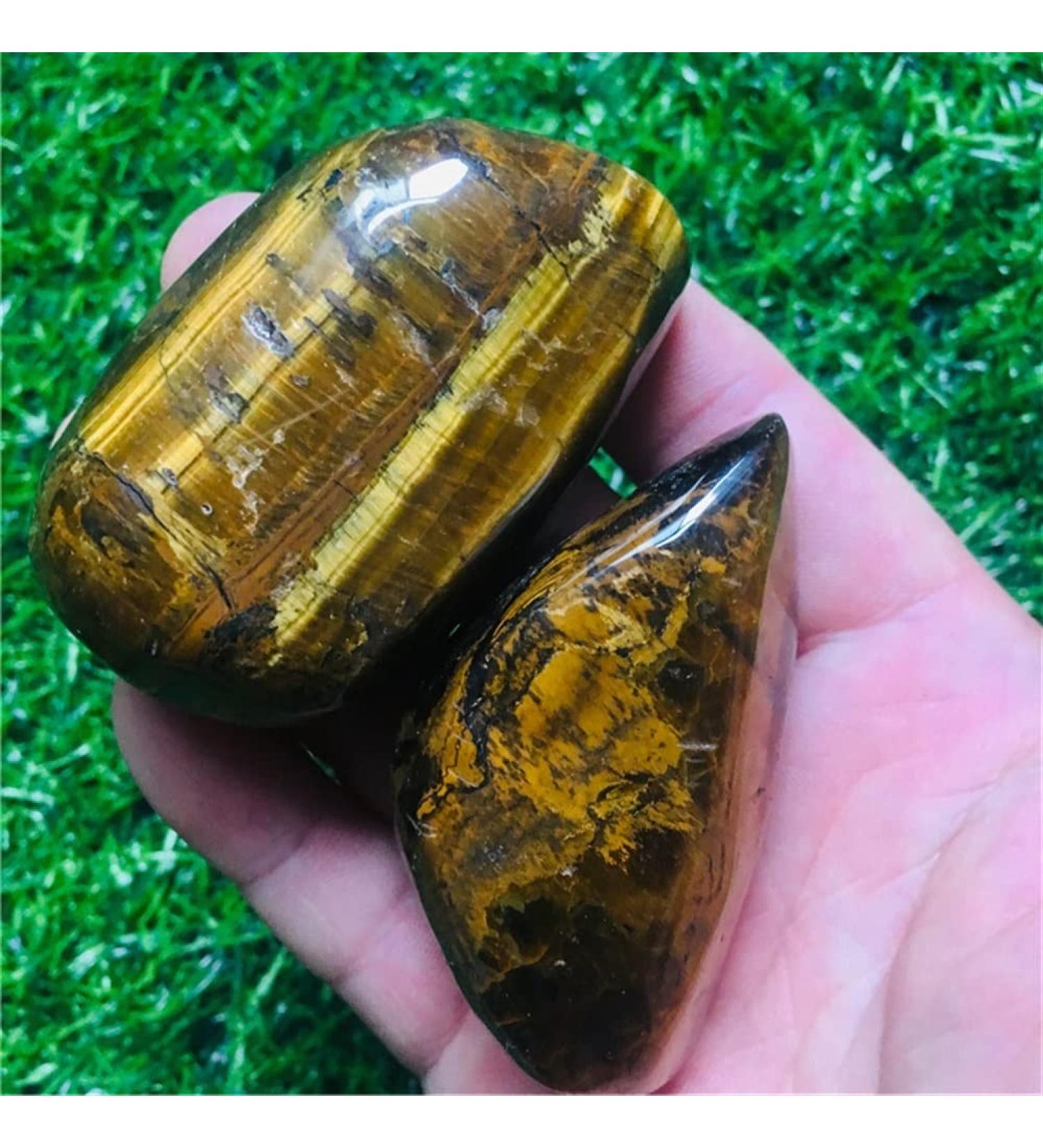 Crystal 2PC Natural Crystal Quartz Tiger Eye Stone Specimen JZIGTDEM - Buy Online on GoSupps.com