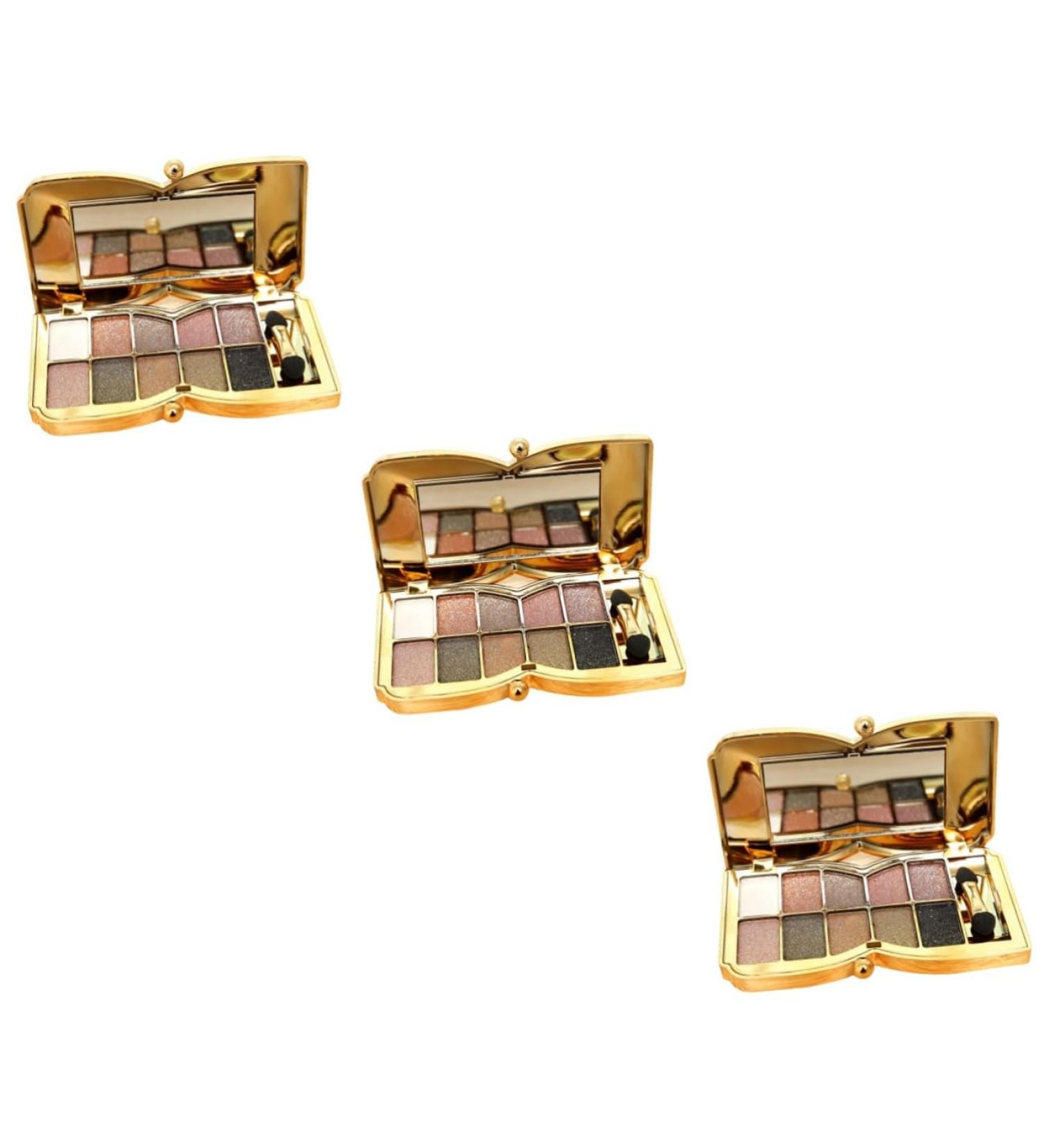 DOITOOL 3pcs and Glitter Colors Colorful Eyeshadow Shadow Makeup Mirror with Brush # - Buy Online on GoSupps.com