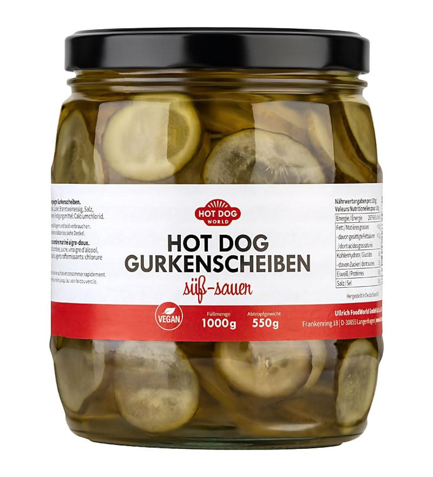 HOT DOG WORLD - Hot Dog Cucumber Slices 1kg